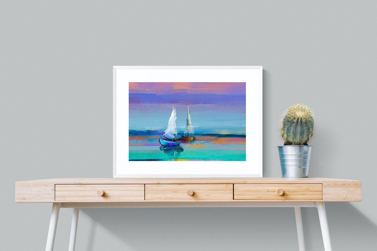 Sails-Wall_Art-80 x 60cm-Framed Print-White-Pixalot