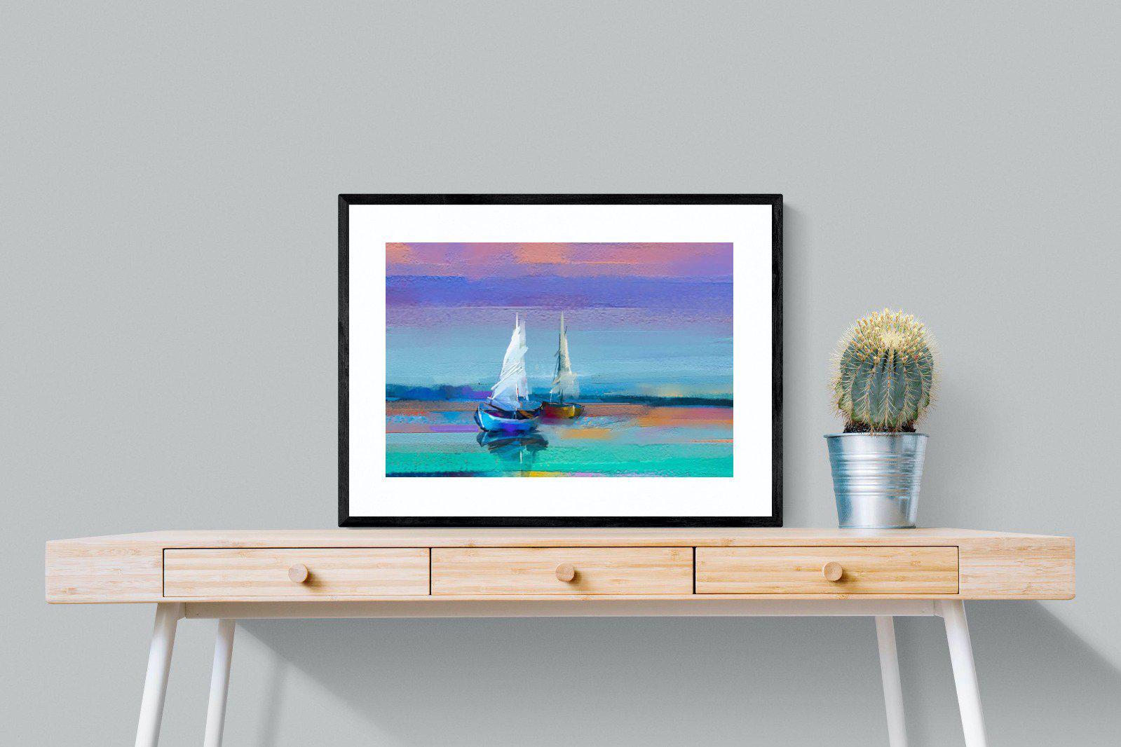 Sails-Wall_Art-80 x 60cm-Framed Print-Black-Pixalot