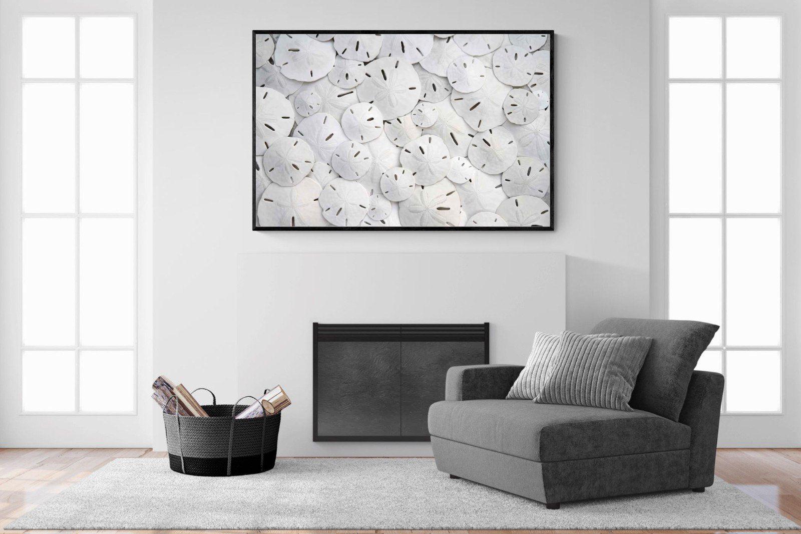 Sand Dollars-Wall_Art-150 x 100cm-Mounted Canvas-Black-Pixalot