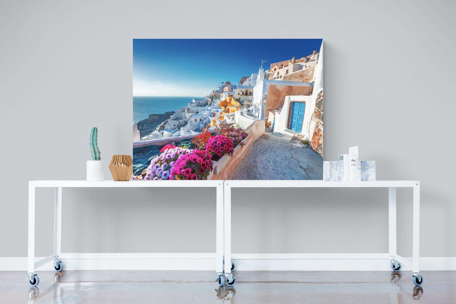 Santorini-Wall_Art-120 x 90cm-Mounted Canvas-No Frame-Pixalot