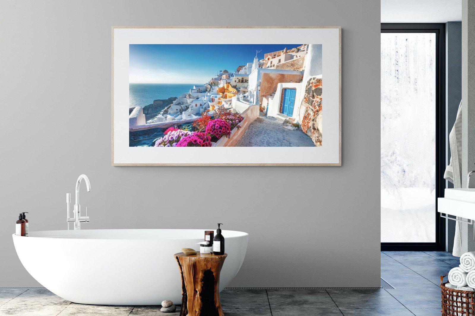 Santorini-Wall_Art-180 x 110cm-Framed Print-Wood-Pixalot