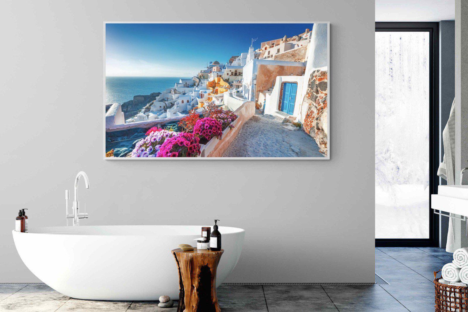 Santorini-Wall_Art-180 x 110cm-Mounted Canvas-White-Pixalot