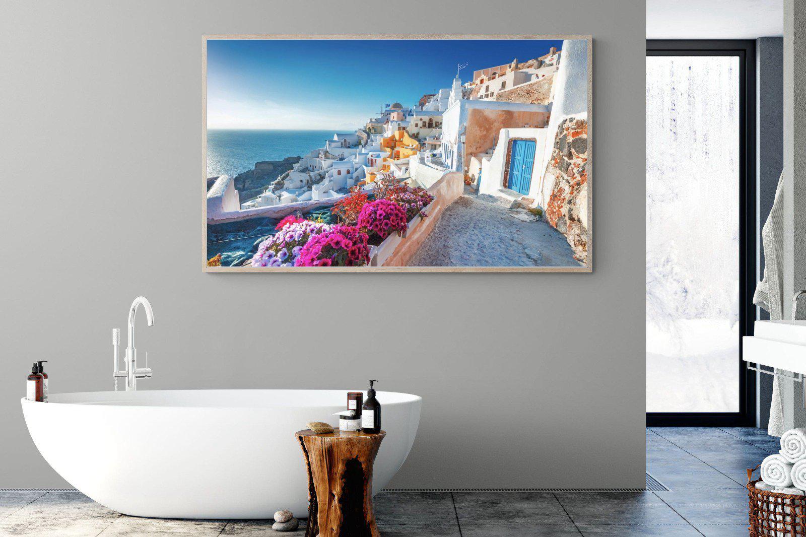 Santorini-Wall_Art-180 x 110cm-Mounted Canvas-Wood-Pixalot