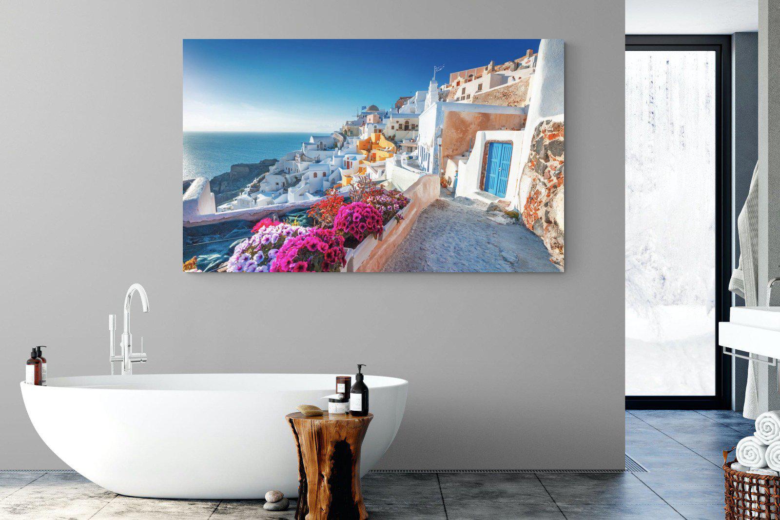 Santorini-Wall_Art-180 x 110cm-Mounted Canvas-No Frame-Pixalot