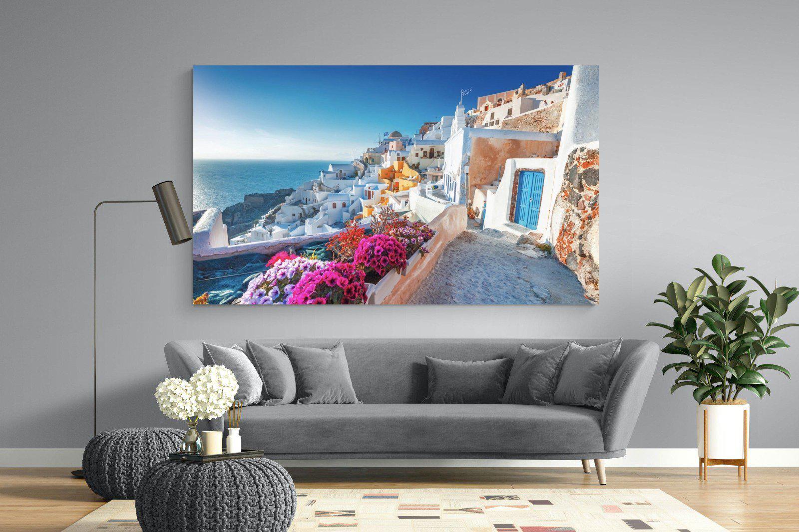 Santorini-Wall_Art-220 x 130cm-Mounted Canvas-No Frame-Pixalot
