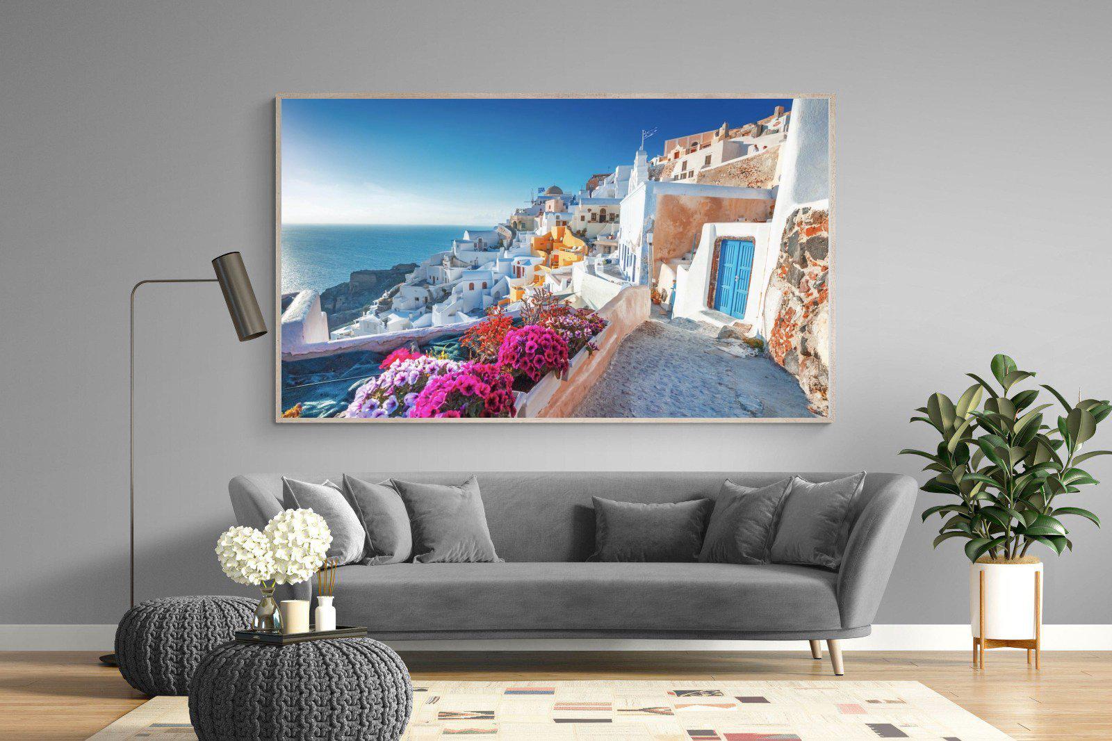 Santorini-Wall_Art-220 x 130cm-Mounted Canvas-Wood-Pixalot