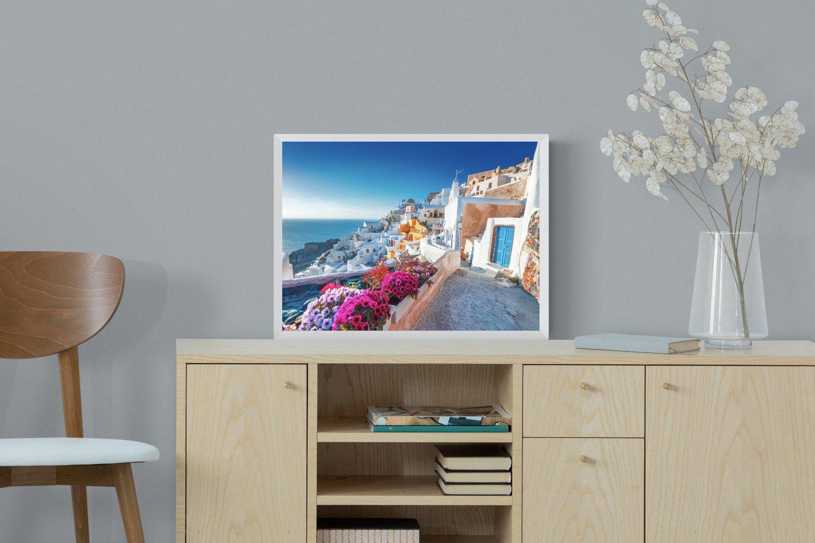 Santorini-Wall_Art-60 x 45cm-Mounted Canvas-White-Pixalot