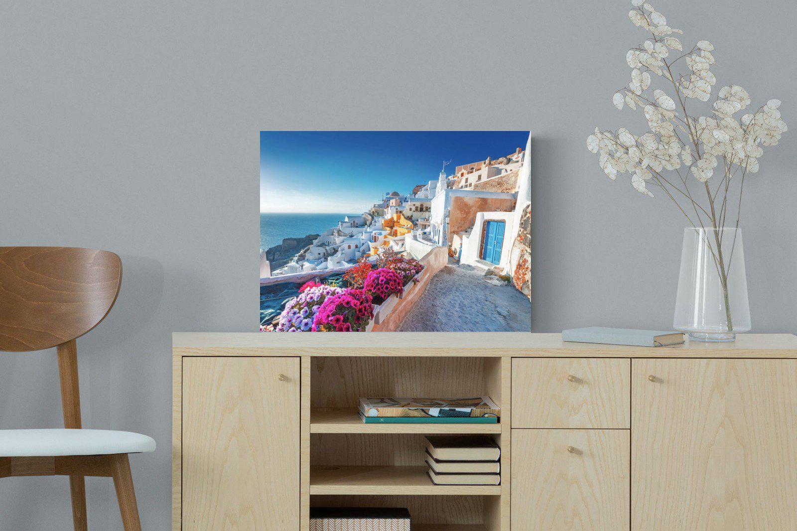 Santorini-Wall_Art-60 x 45cm-Mounted Canvas-No Frame-Pixalot
