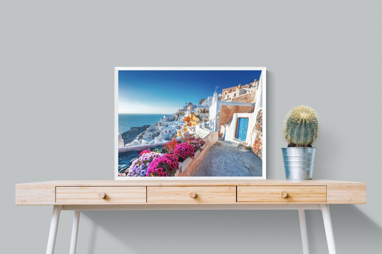 Santorini-Wall_Art-80 x 60cm-Mounted Canvas-White-Pixalot