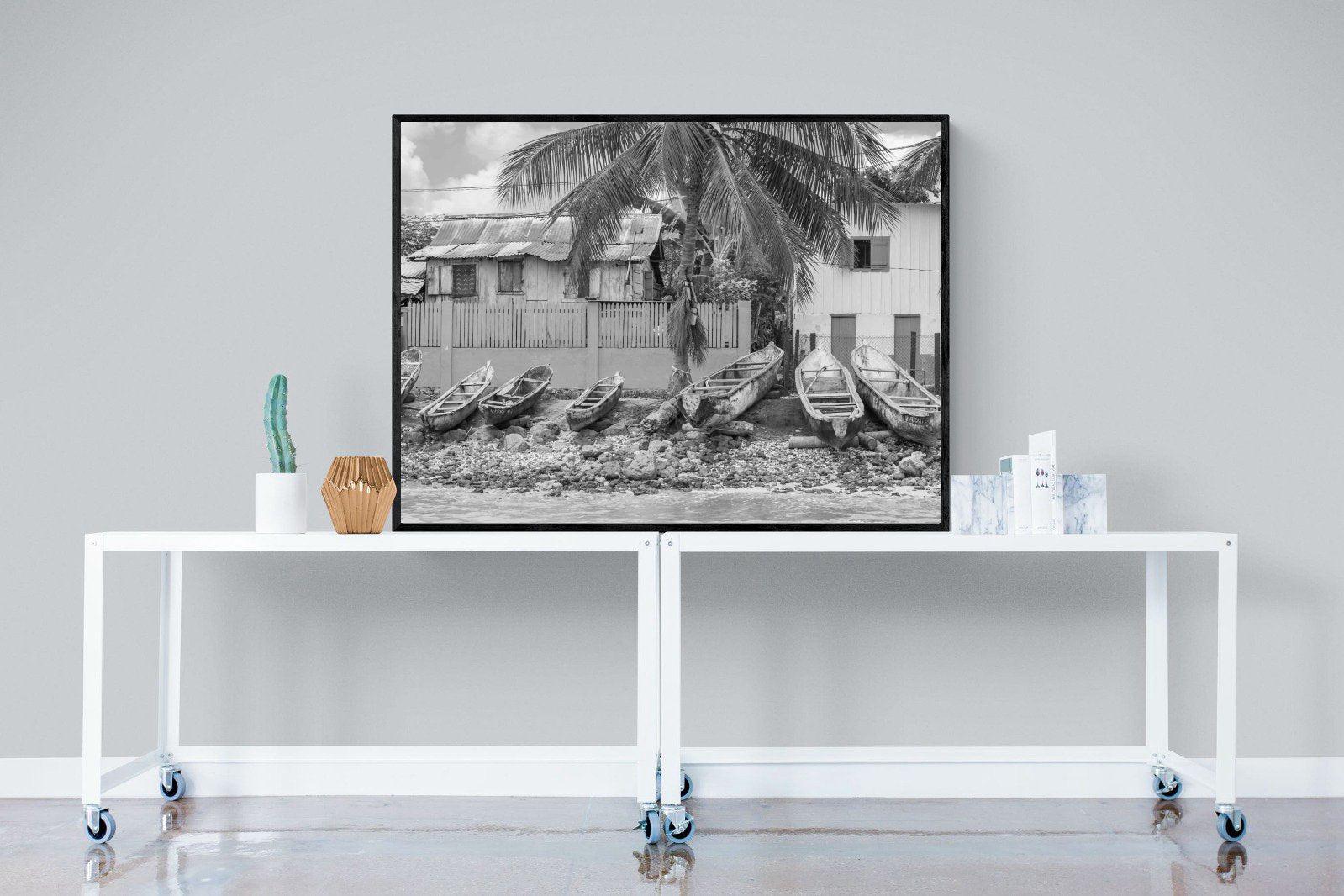 Sao Tome-Wall_Art-120 x 90cm-Mounted Canvas-Black-Pixalot