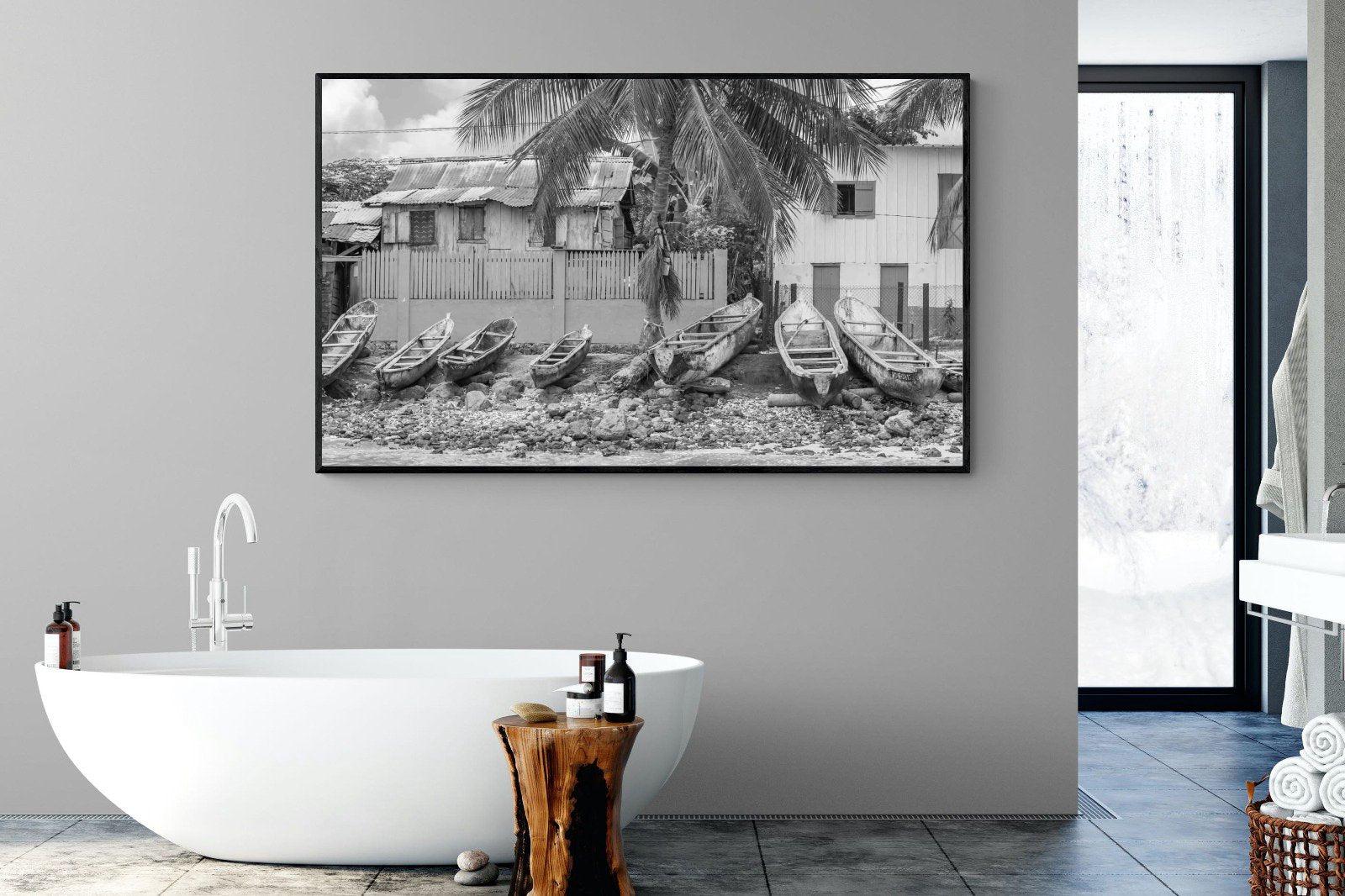 Sao Tome-Wall_Art-180 x 110cm-Mounted Canvas-Black-Pixalot