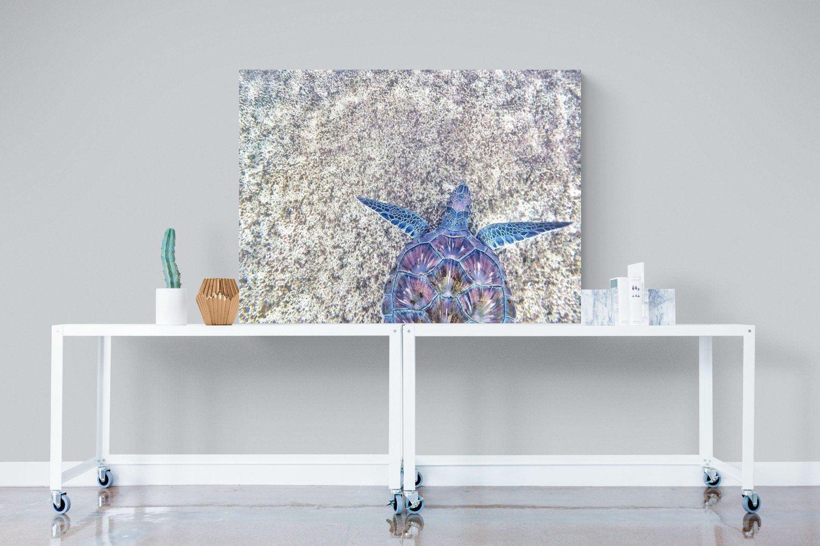 Sapphire Sea Turtle-Wall_Art-120 x 90cm-Mounted Canvas-No Frame-Pixalot