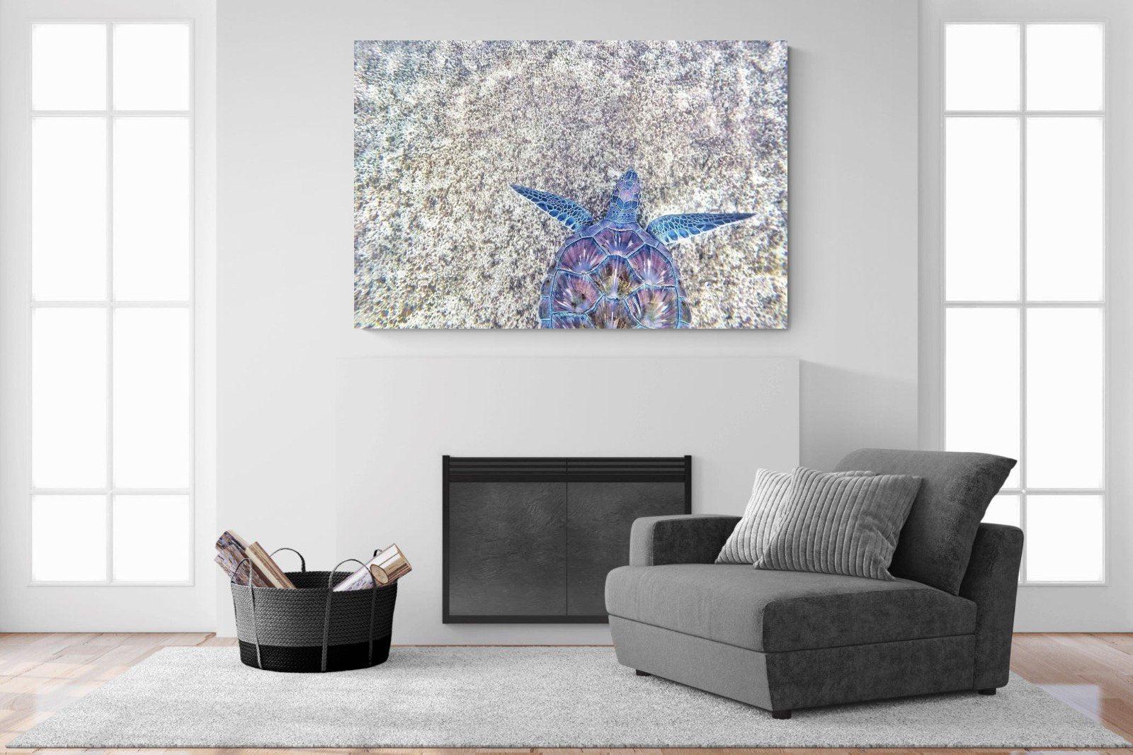 Sapphire Sea Turtle-Wall_Art-150 x 100cm-Mounted Canvas-No Frame-Pixalot