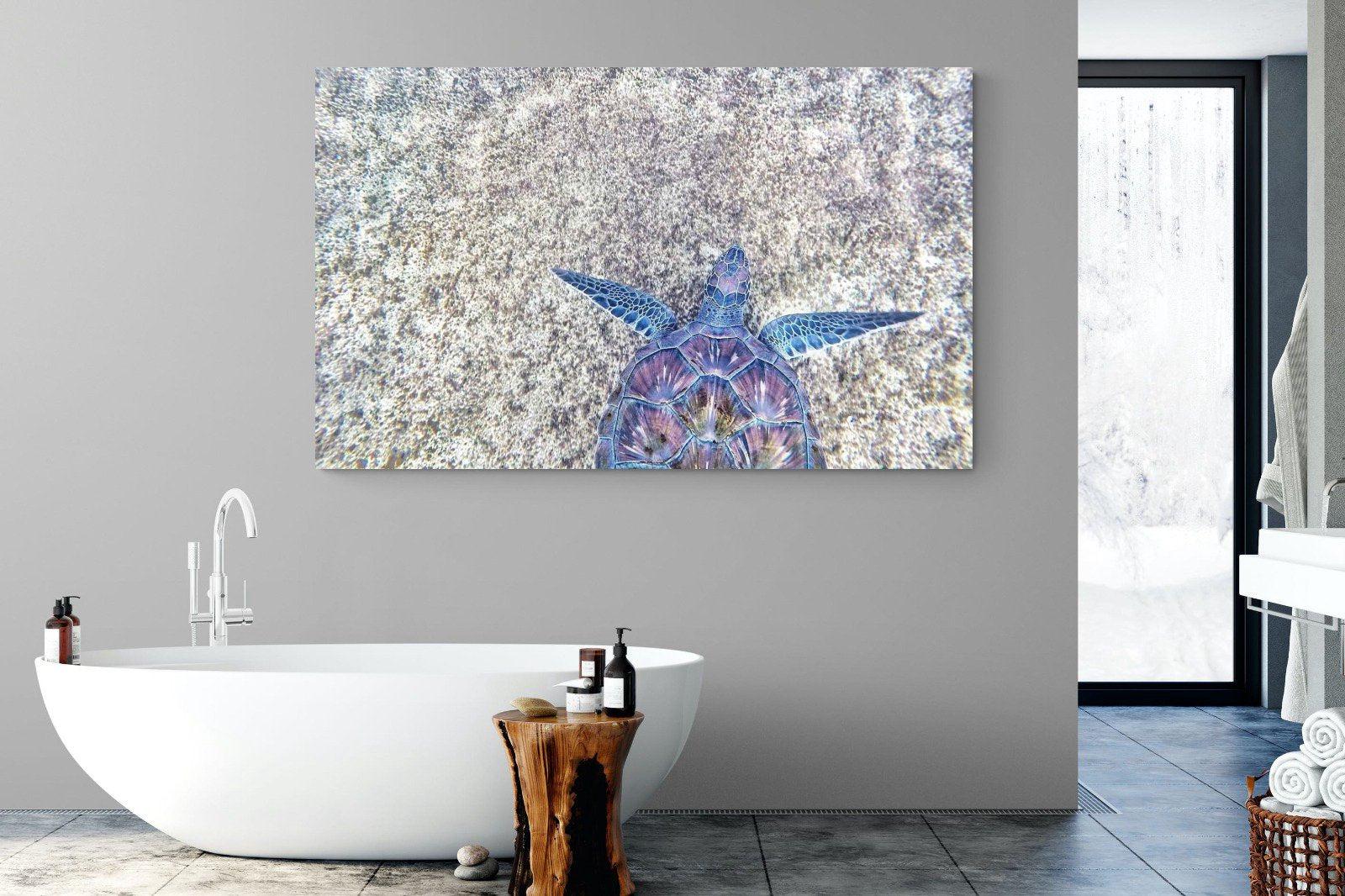 Sapphire Sea Turtle-Wall_Art-180 x 110cm-Mounted Canvas-No Frame-Pixalot
