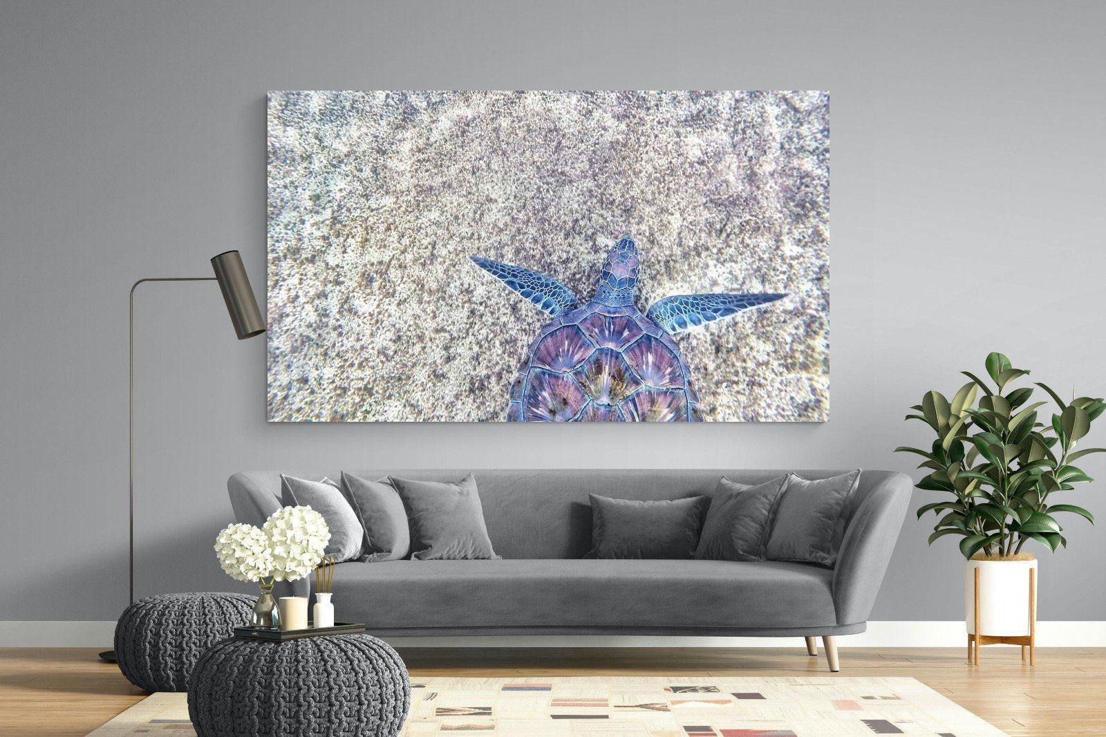 Sapphire Sea Turtle-Wall_Art-220 x 130cm-Mounted Canvas-No Frame-Pixalot