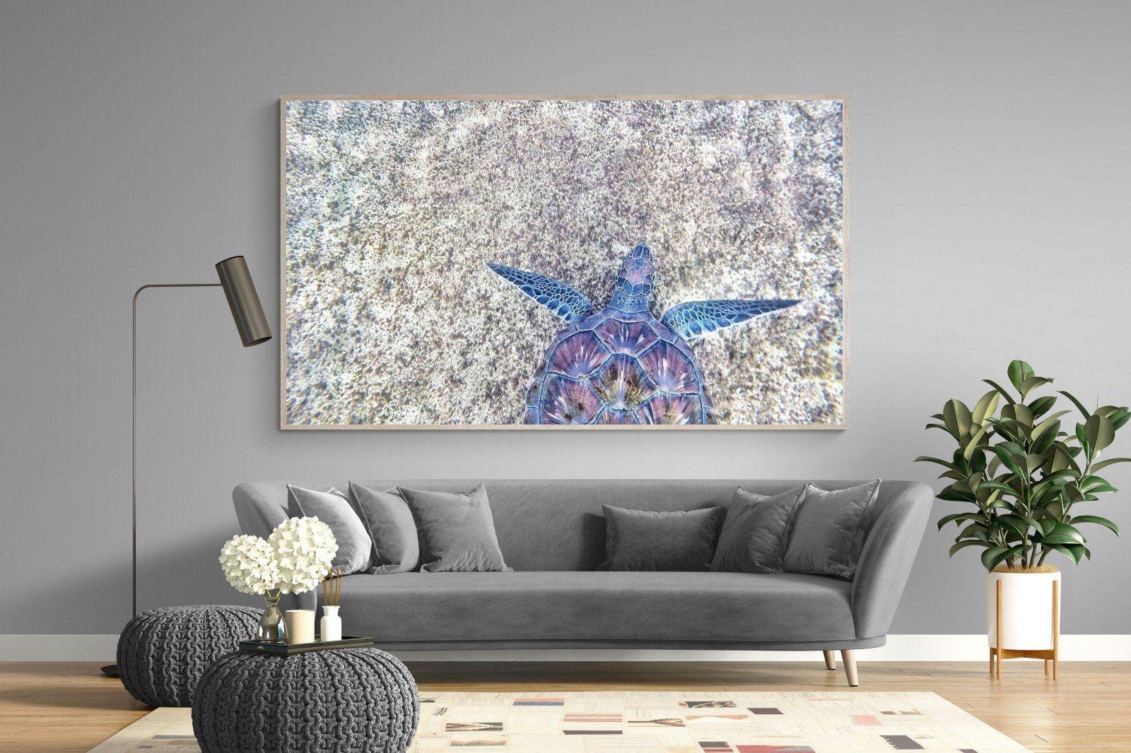 Sapphire Sea Turtle-Wall_Art-220 x 130cm-Mounted Canvas-Wood-Pixalot