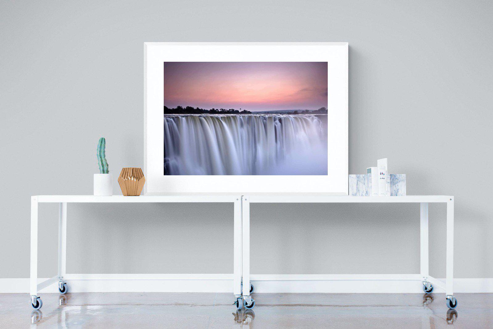 Satin Falls-Wall_Art-120 x 90cm-Framed Print-White-Pixalot