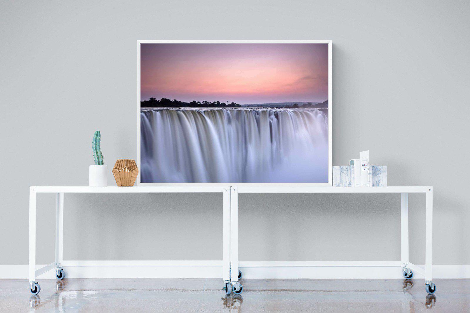 Satin Falls-Wall_Art-120 x 90cm-Mounted Canvas-White-Pixalot