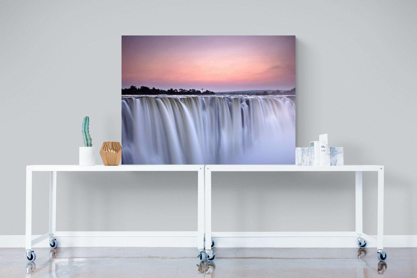 Satin Falls-Wall_Art-120 x 90cm-Mounted Canvas-No Frame-Pixalot