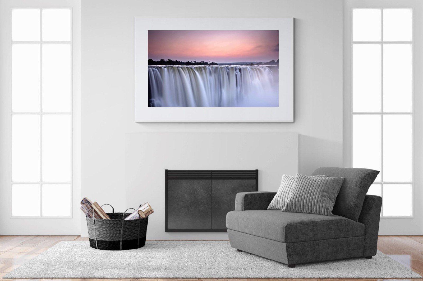 Satin Falls-Wall_Art-150 x 100cm-Framed Print-White-Pixalot