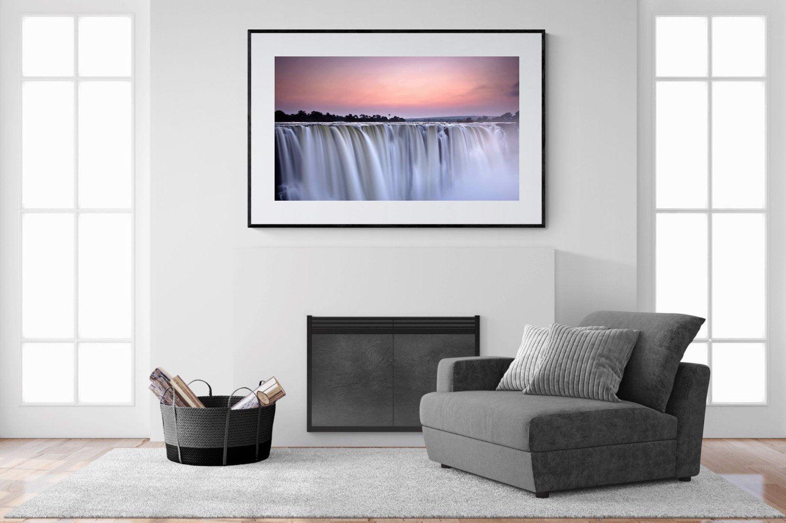 Satin Falls-Wall_Art-150 x 100cm-Framed Print-Black-Pixalot