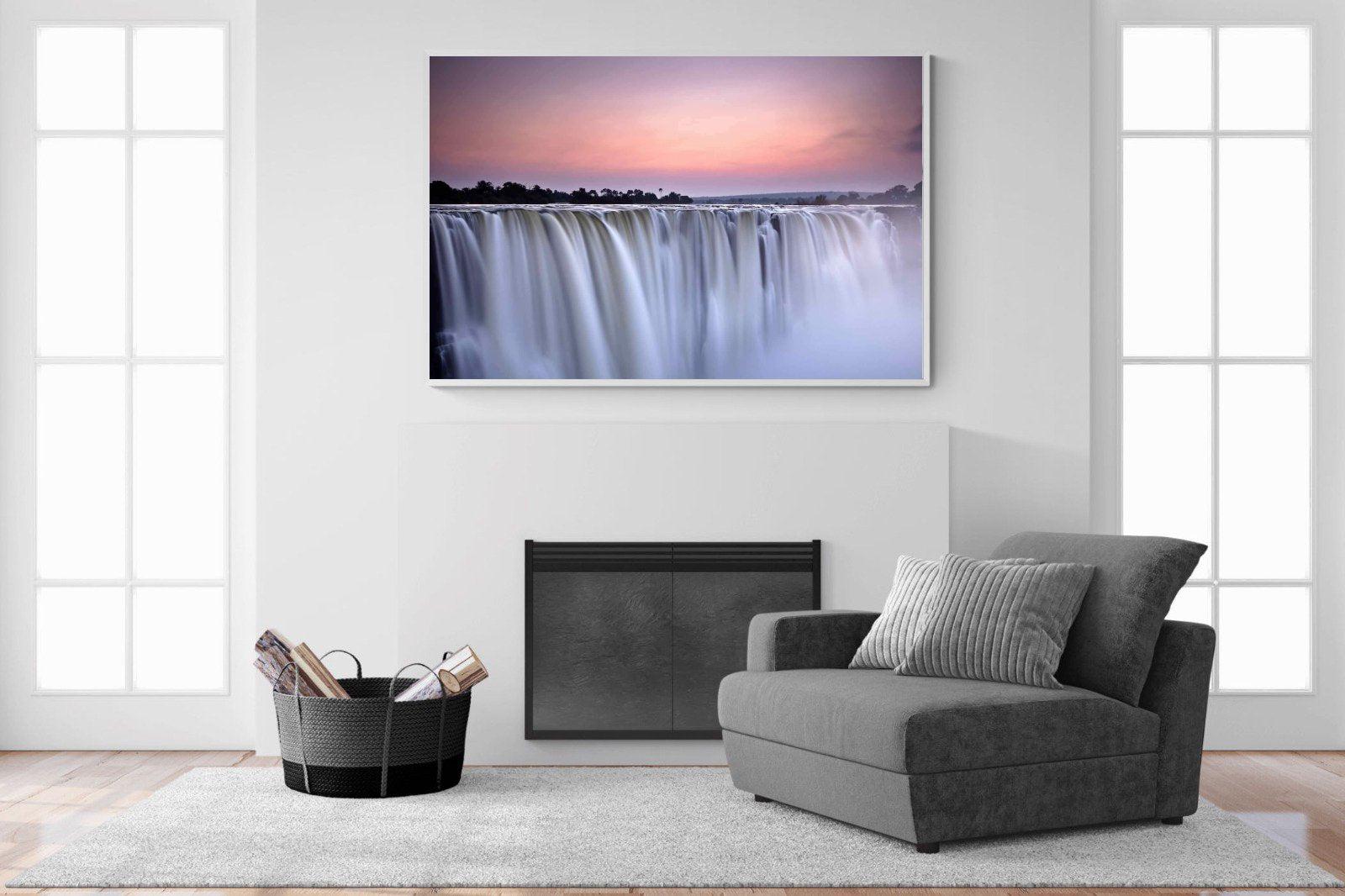 Satin Falls-Wall_Art-150 x 100cm-Mounted Canvas-White-Pixalot
