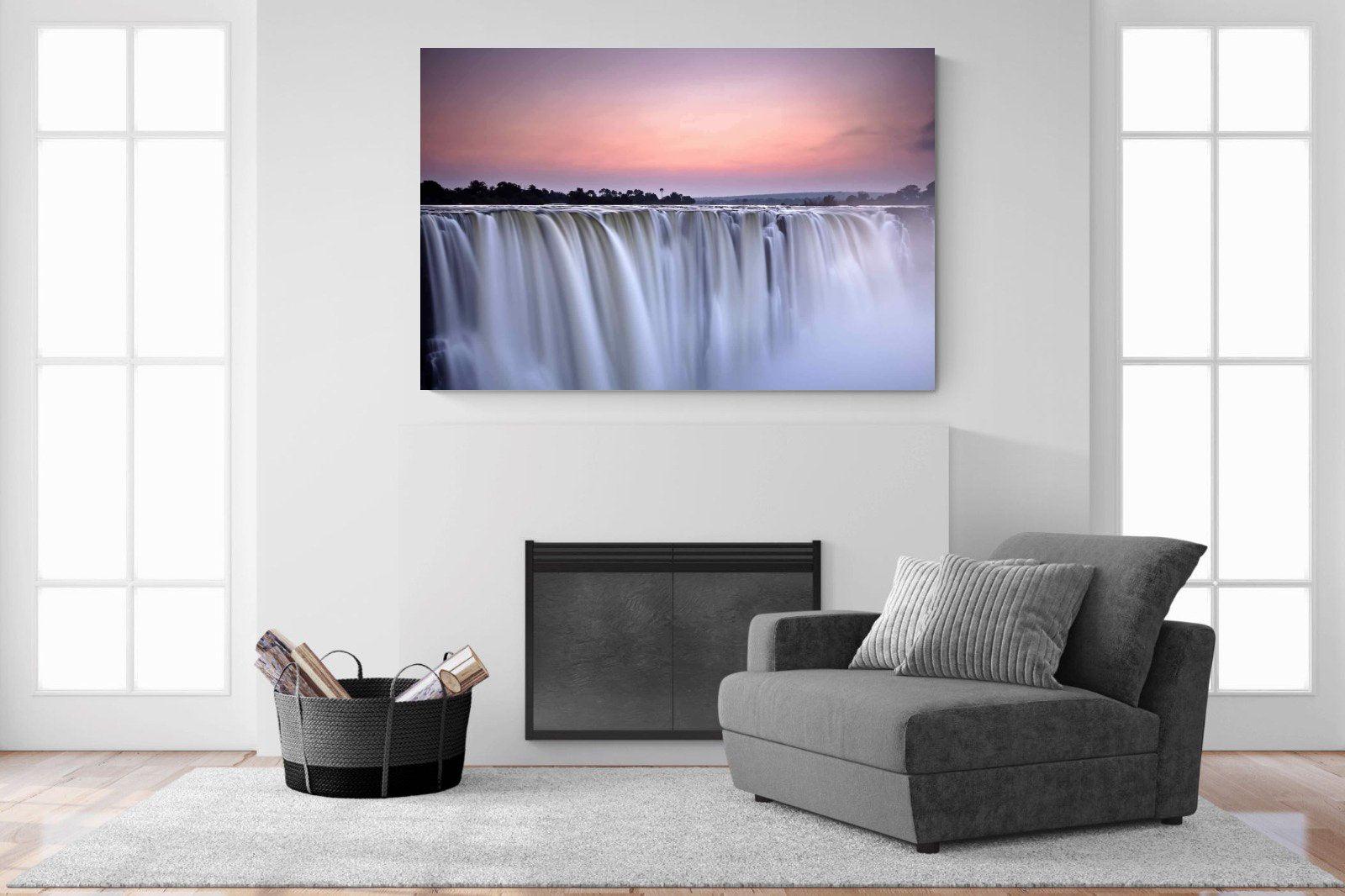 Satin Falls-Wall_Art-150 x 100cm-Mounted Canvas-No Frame-Pixalot