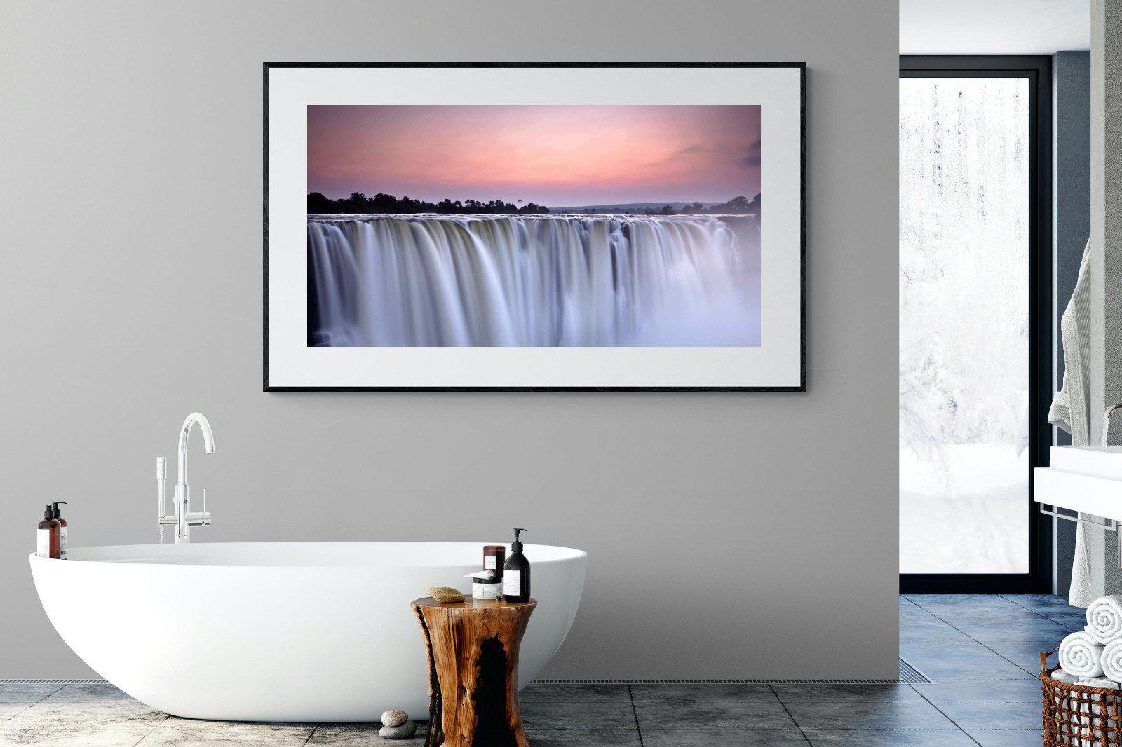 Satin Falls-Wall_Art-180 x 110cm-Framed Print-Black-Pixalot