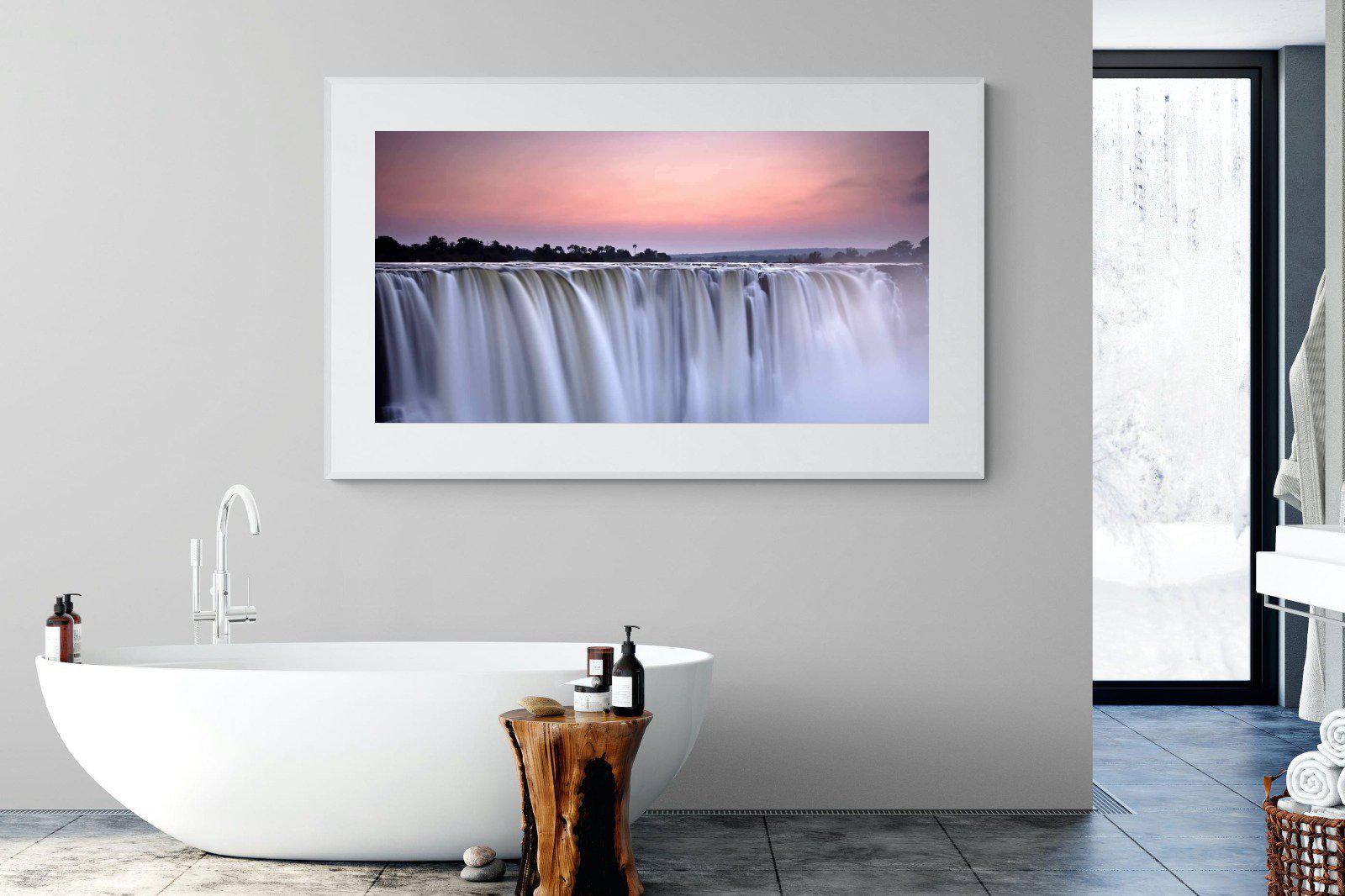 Satin Falls-Wall_Art-180 x 110cm-Framed Print-White-Pixalot