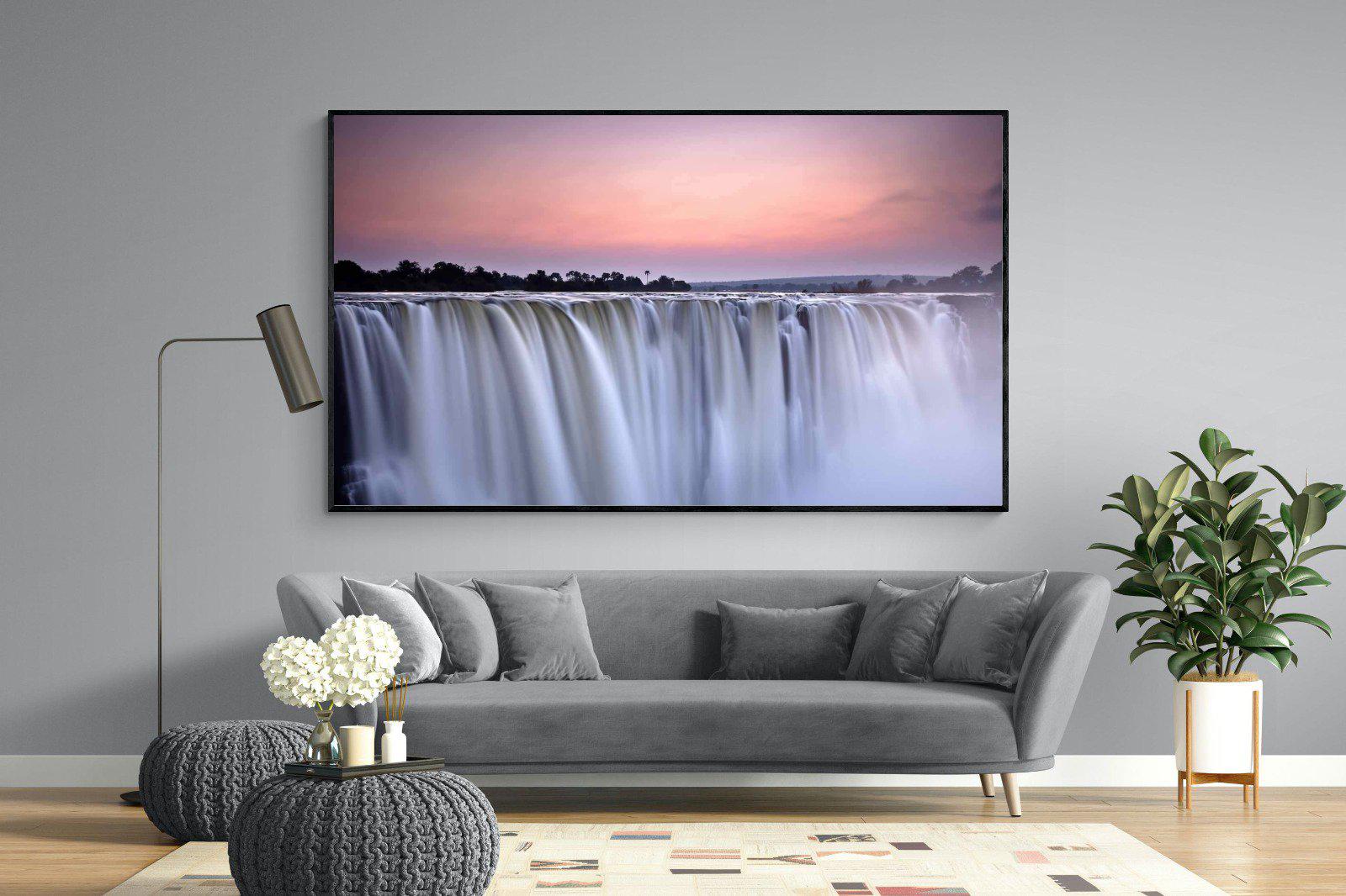 Satin Falls-Wall_Art-220 x 130cm-Mounted Canvas-Black-Pixalot