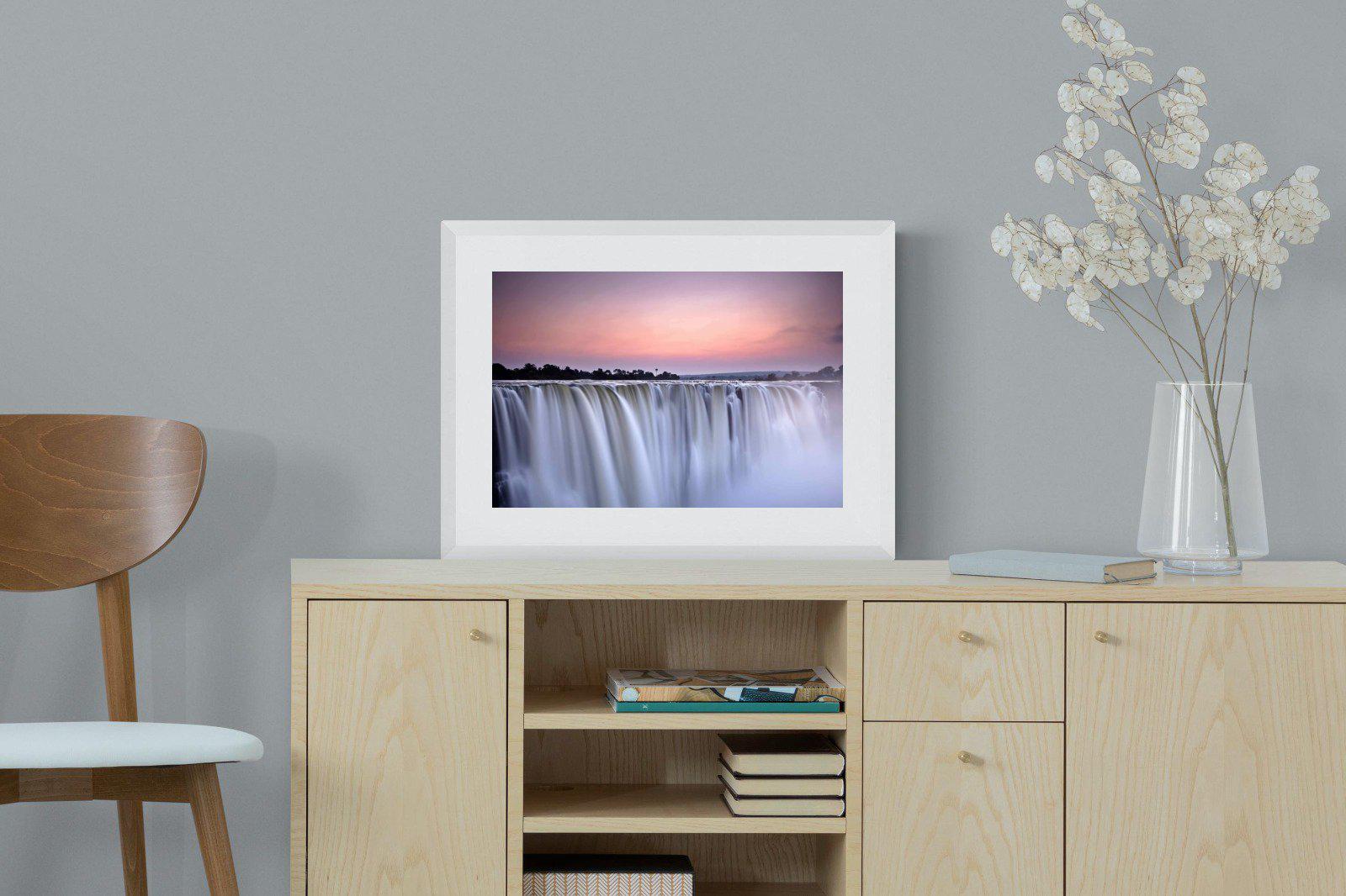 Satin Falls-Wall_Art-60 x 45cm-Framed Print-White-Pixalot