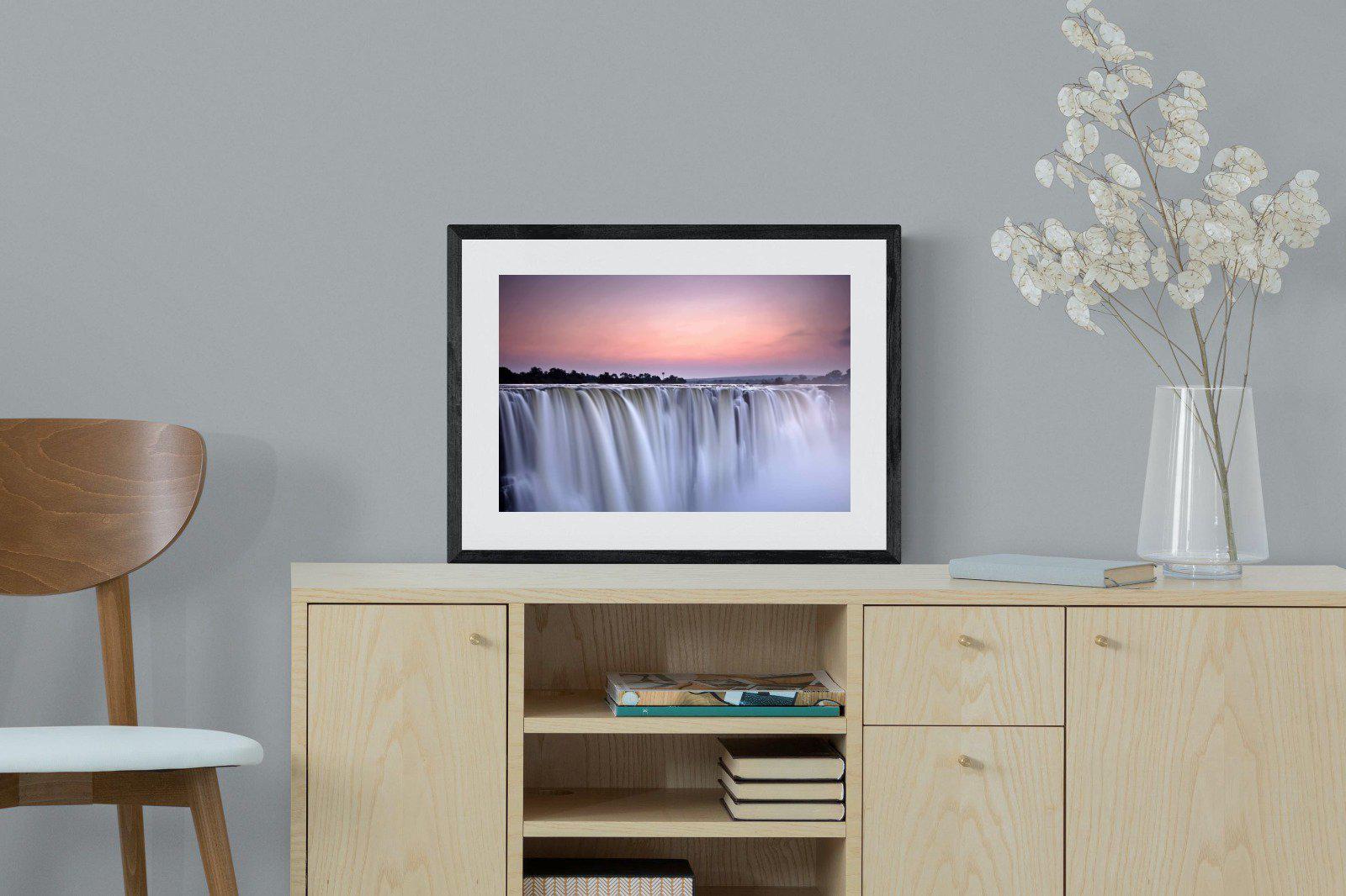 Satin Falls-Wall_Art-60 x 45cm-Framed Print-Black-Pixalot