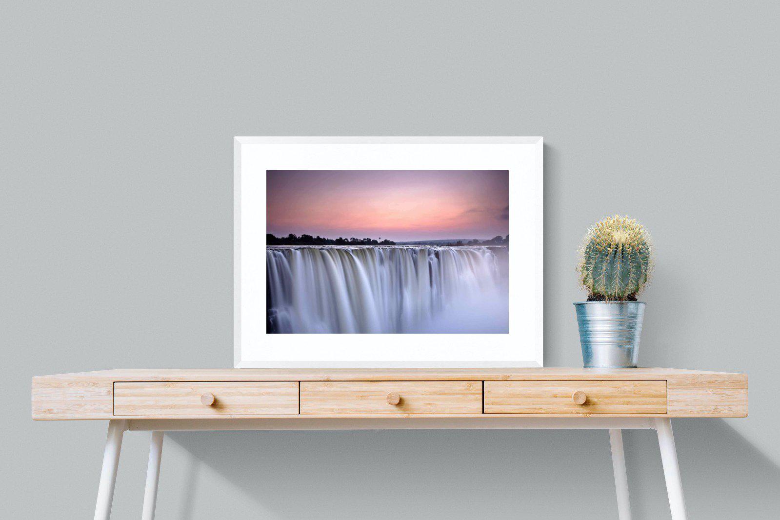 Satin Falls-Wall_Art-80 x 60cm-Framed Print-White-Pixalot