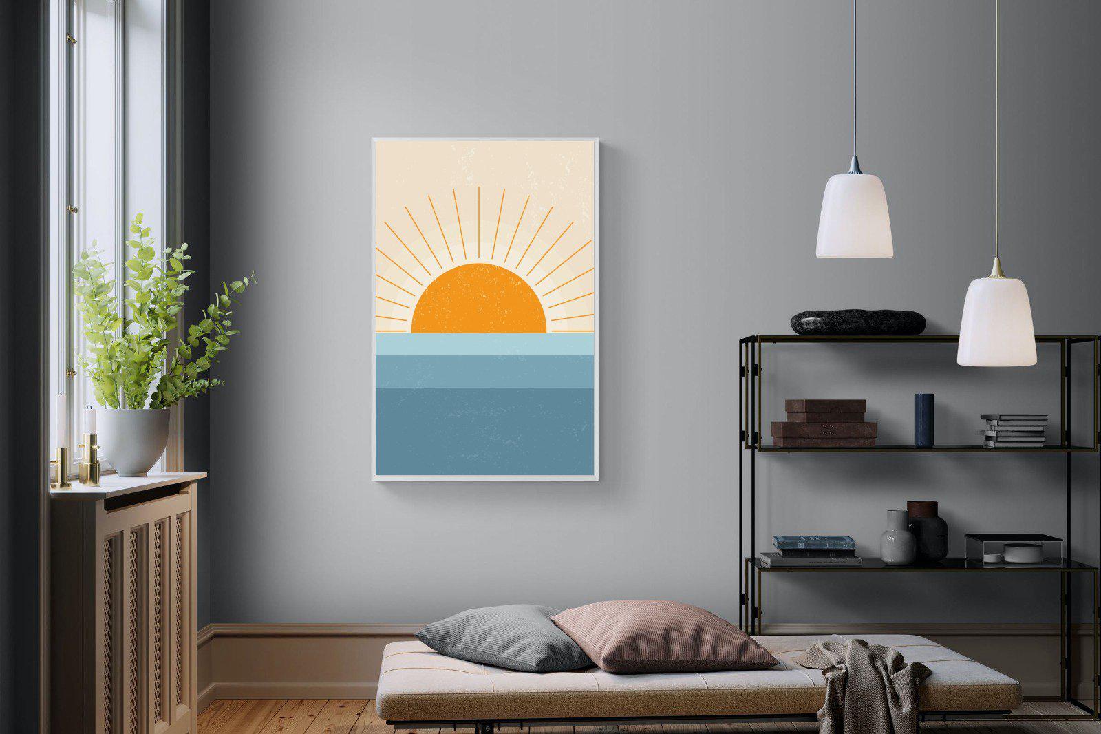 Scandi Sunrise-Wall_Art-100 x 150cm-Mounted Canvas-White-Pixalot