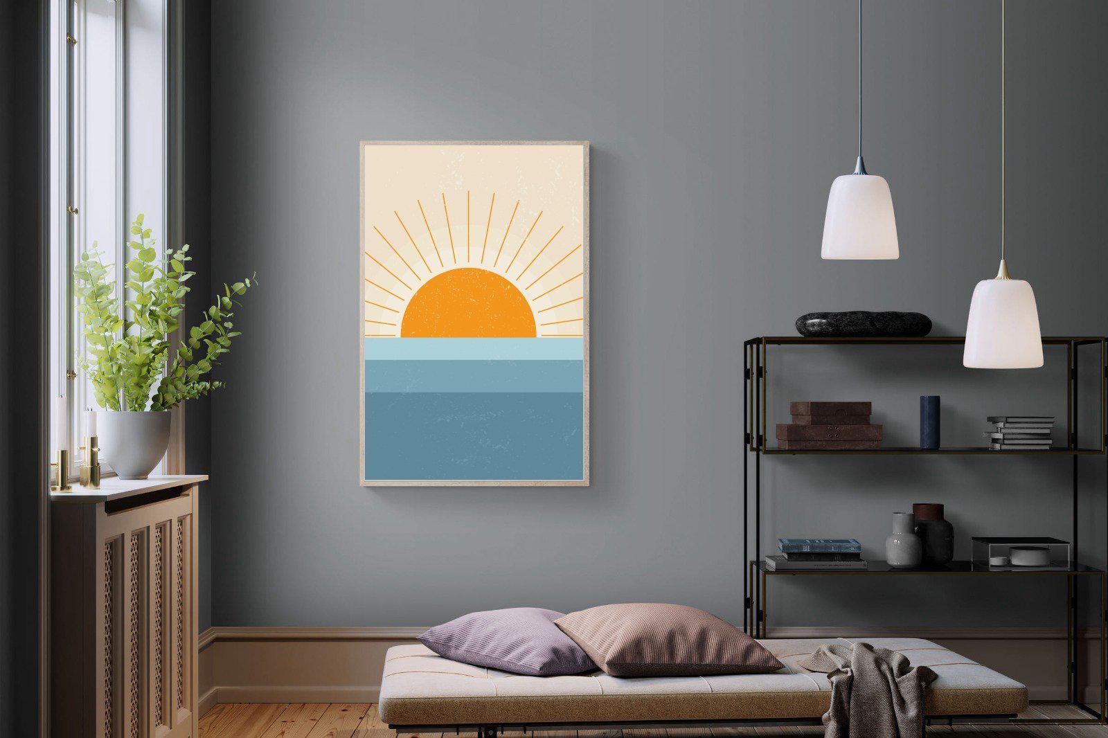 Scandi Sunrise-Wall_Art-100 x 150cm-Mounted Canvas-Wood-Pixalot