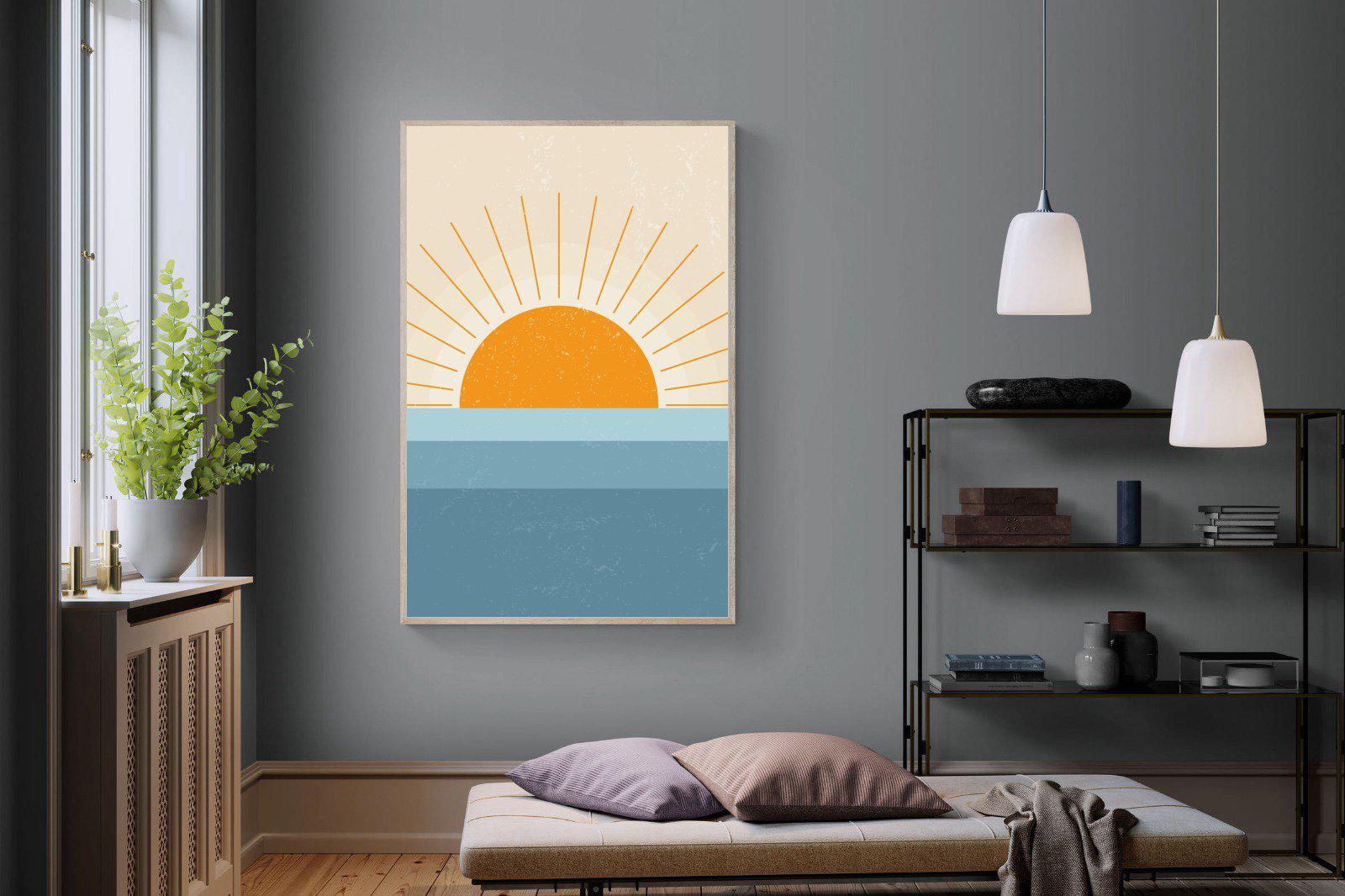 Scandi Sunrise-Wall_Art-120 x 180cm-Mounted Canvas-Wood-Pixalot