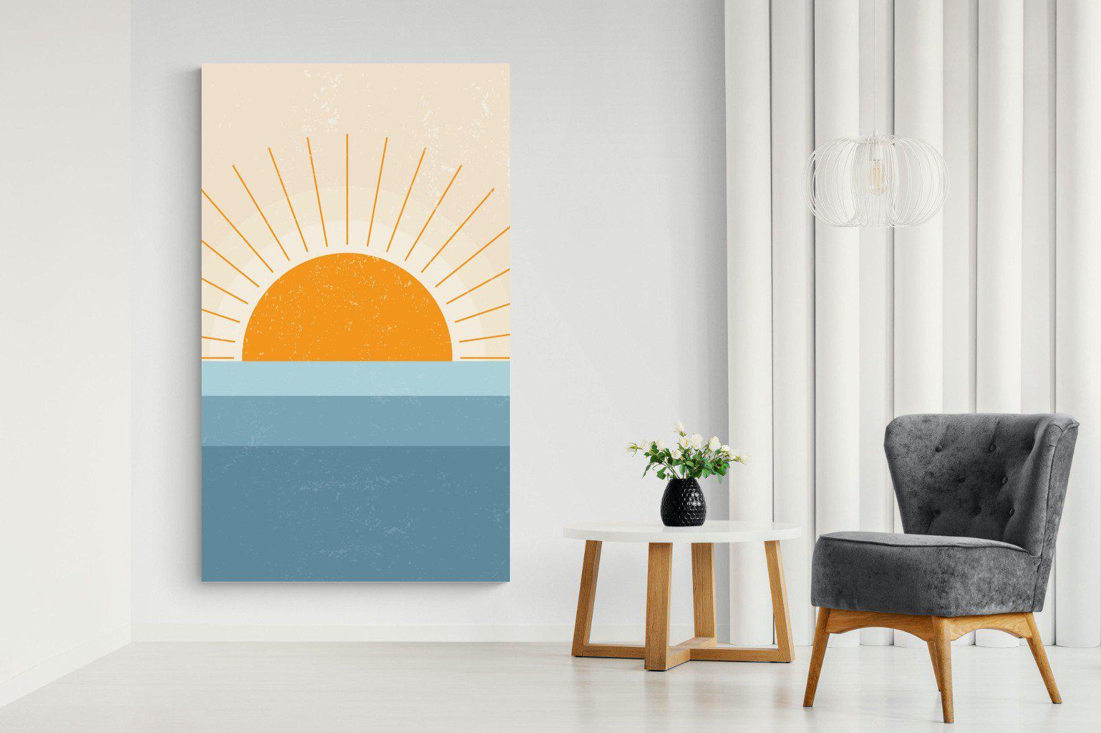 Scandi Sunrise-Wall_Art-130 x 220cm-Mounted Canvas-No Frame-Pixalot