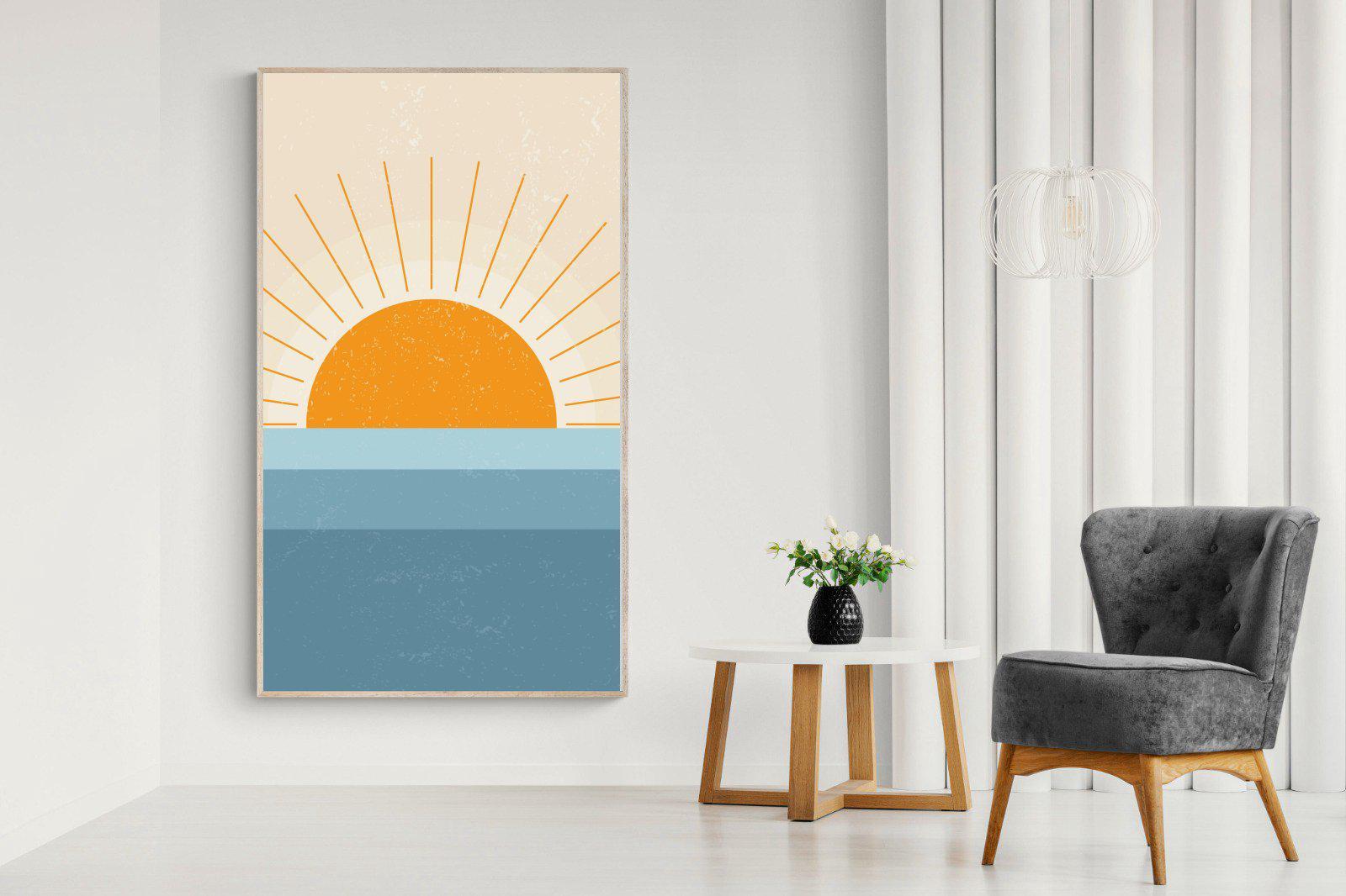 Scandi Sunrise-Wall_Art-130 x 220cm-Mounted Canvas-Wood-Pixalot
