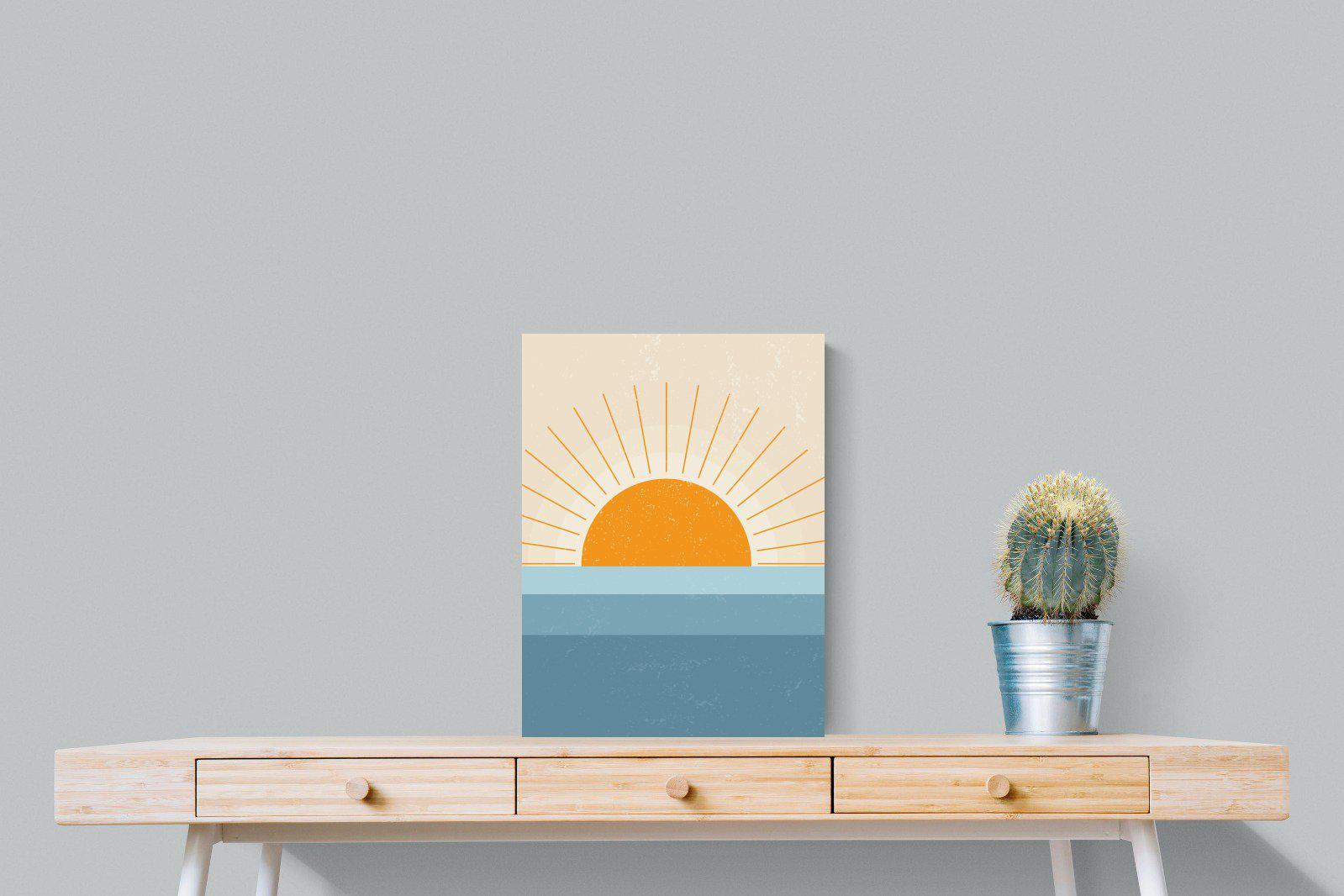 Scandi Sunrise-Wall_Art-45 x 60cm-Mounted Canvas-No Frame-Pixalot