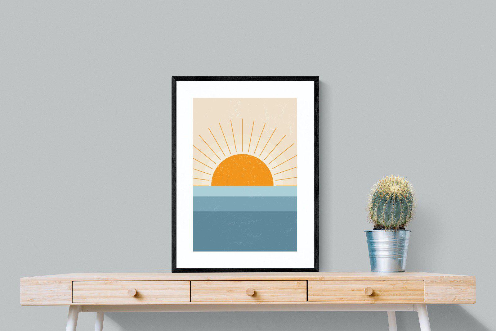 Scandi Sunrise-Wall_Art-60 x 80cm-Framed Print-Black-Pixalot