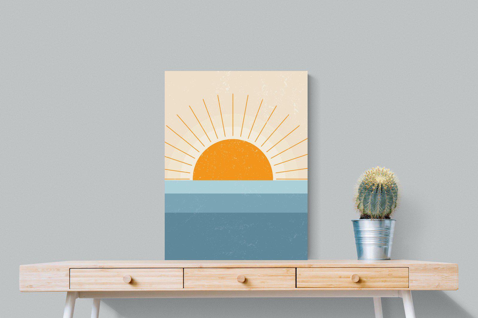 Scandi Sunrise-Wall_Art-60 x 80cm-Mounted Canvas-No Frame-Pixalot
