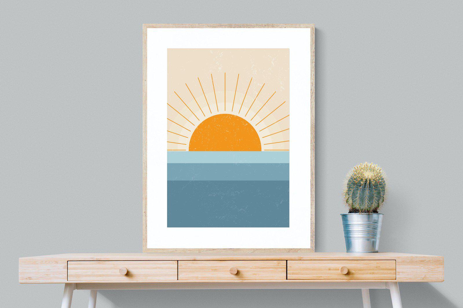 Scandi Sunrise-Wall_Art-75 x 100cm-Framed Print-Wood-Pixalot