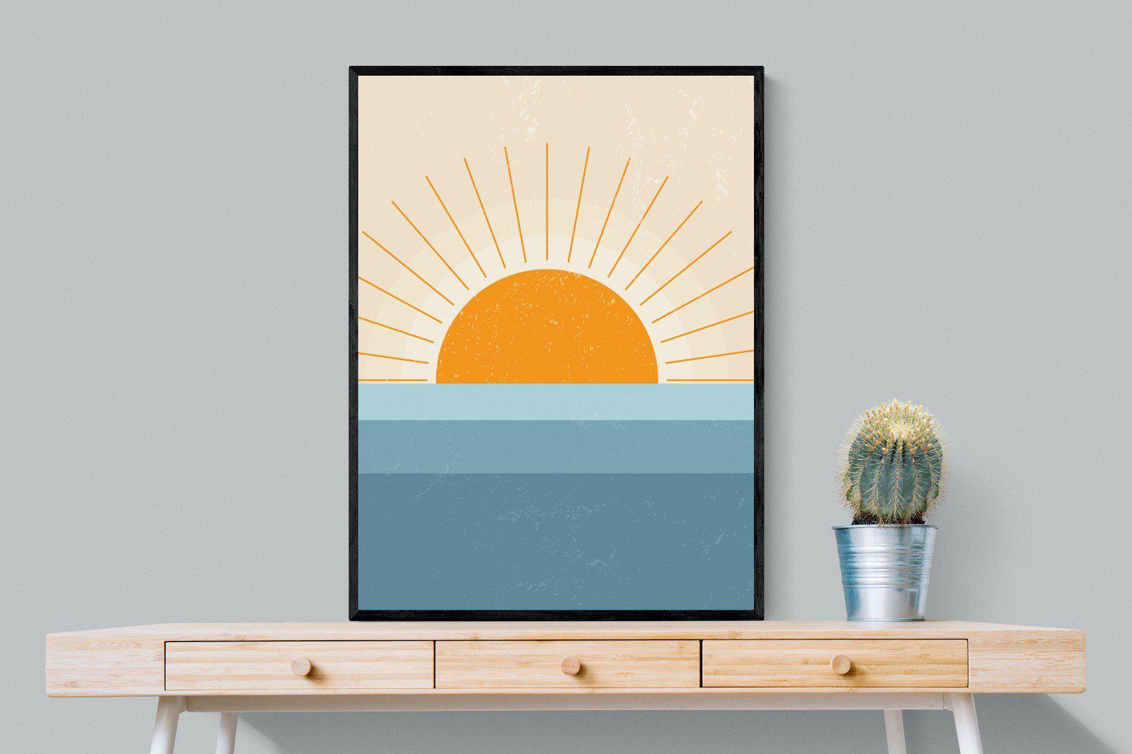 Scandi Sunrise-Wall_Art-75 x 100cm-Mounted Canvas-Black-Pixalot
