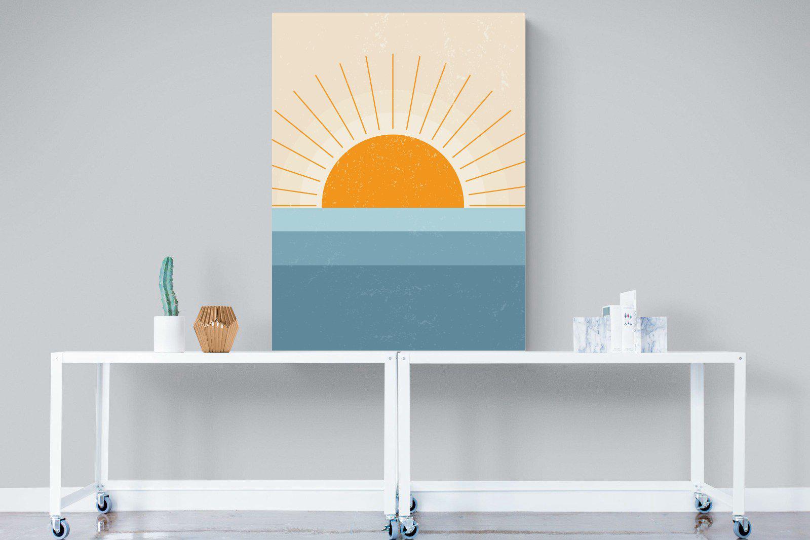 Scandi Sunrise-Wall_Art-90 x 120cm-Mounted Canvas-No Frame-Pixalot