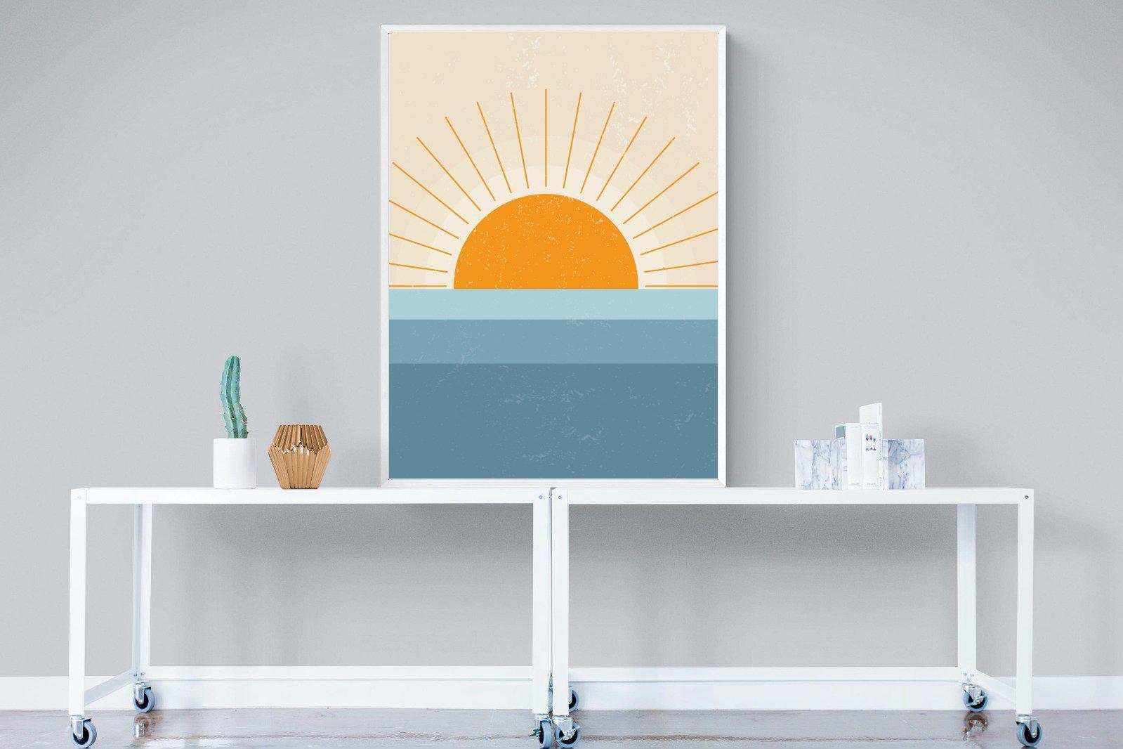 Scandi Sunrise-Wall_Art-90 x 120cm-Mounted Canvas-White-Pixalot