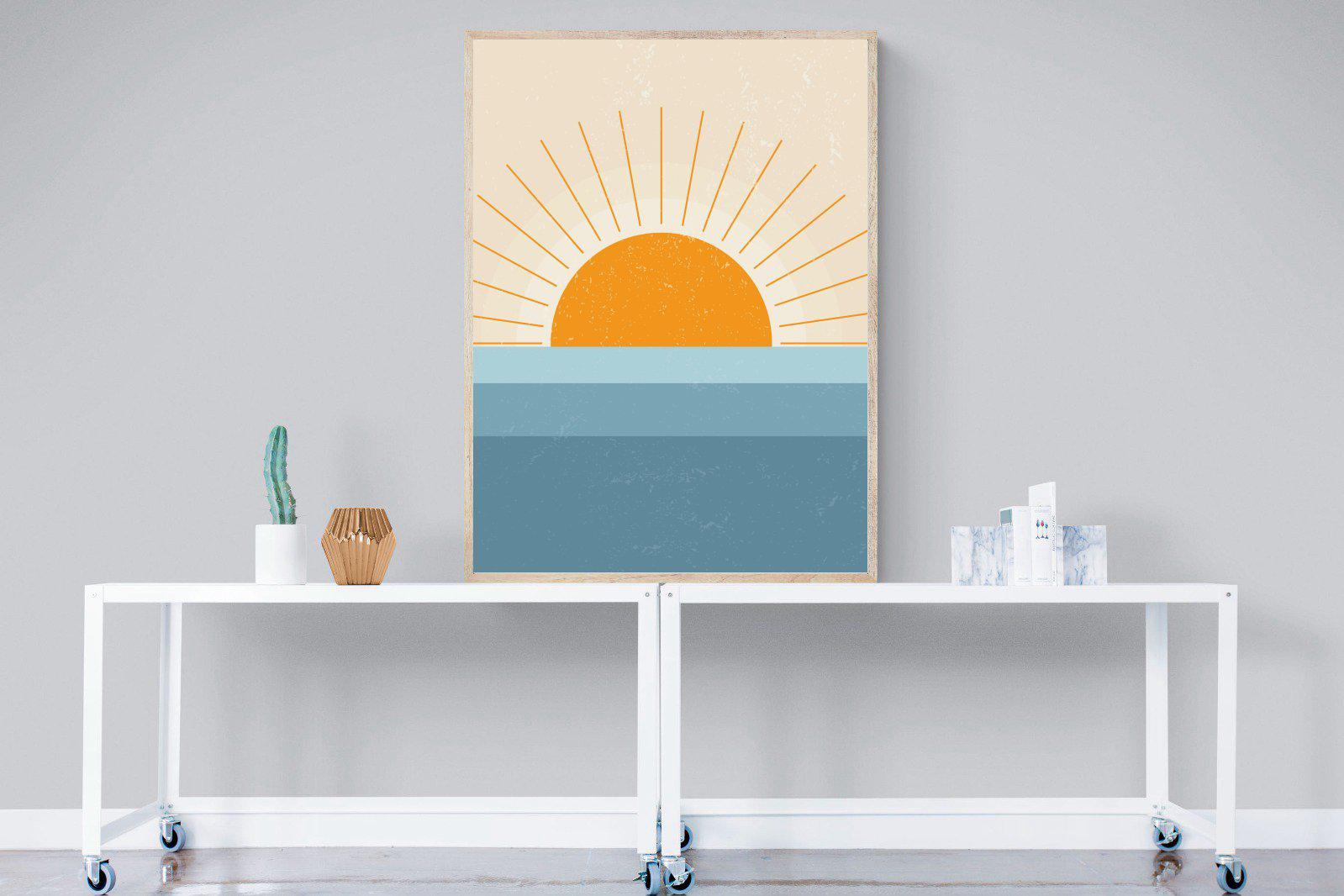 Scandi Sunrise-Wall_Art-90 x 120cm-Mounted Canvas-Wood-Pixalot