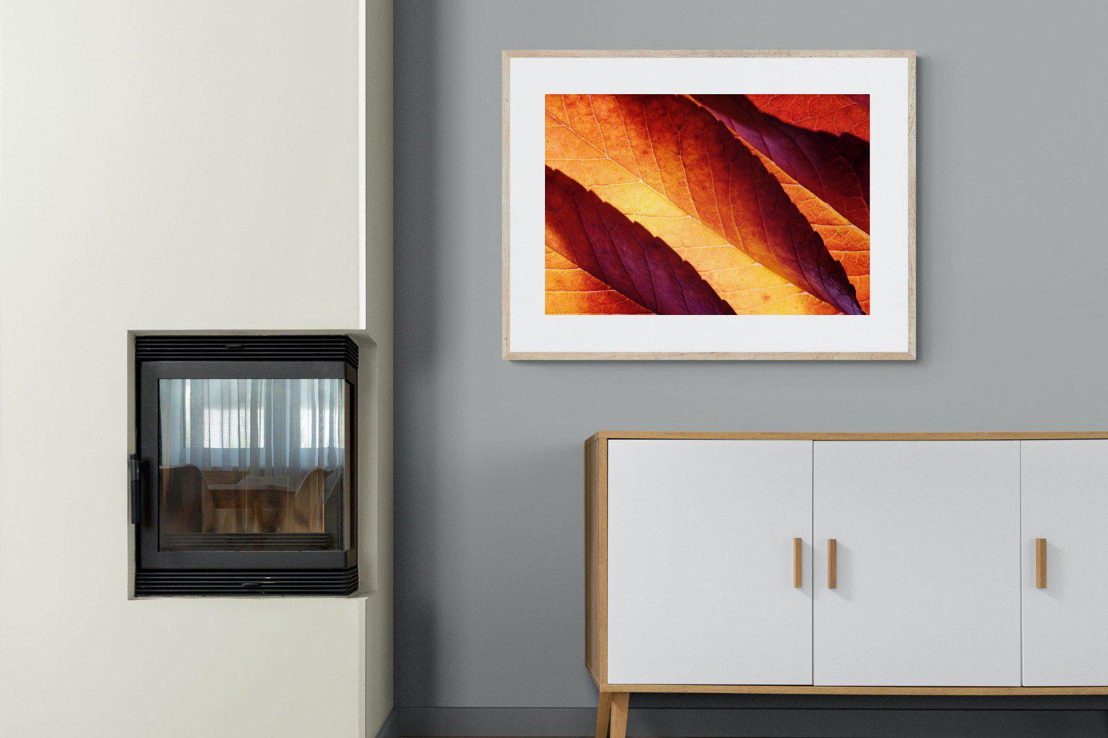 Scarlet Leaves-Wall_Art-100 x 75cm-Framed Print-Wood-Pixalot
