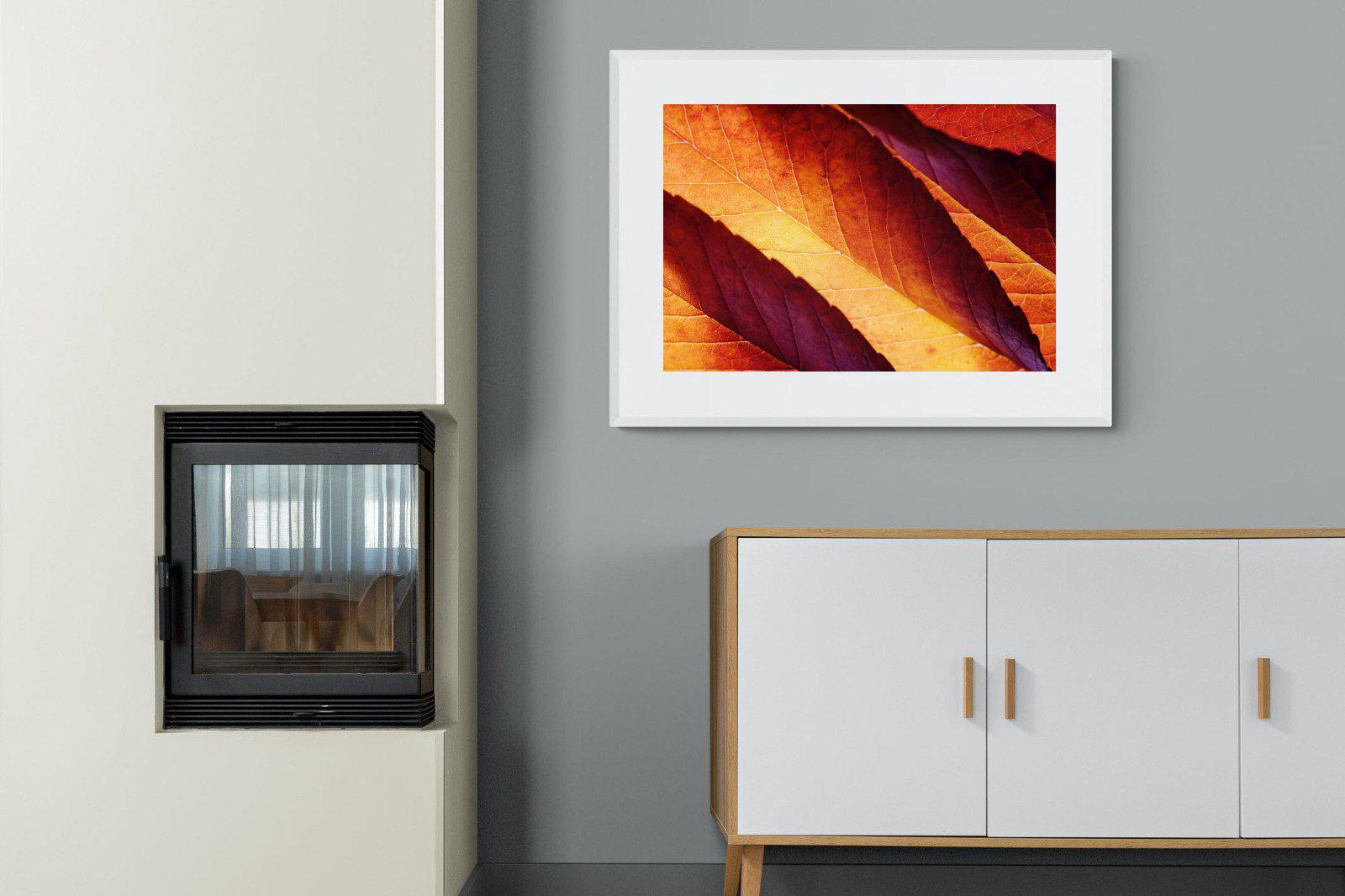 Scarlet Leaves-Wall_Art-100 x 75cm-Framed Print-White-Pixalot