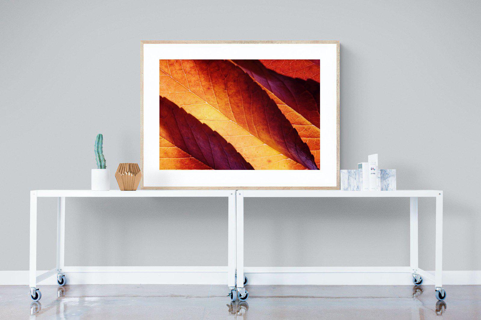 Scarlet Leaves-Wall_Art-120 x 90cm-Framed Print-Wood-Pixalot