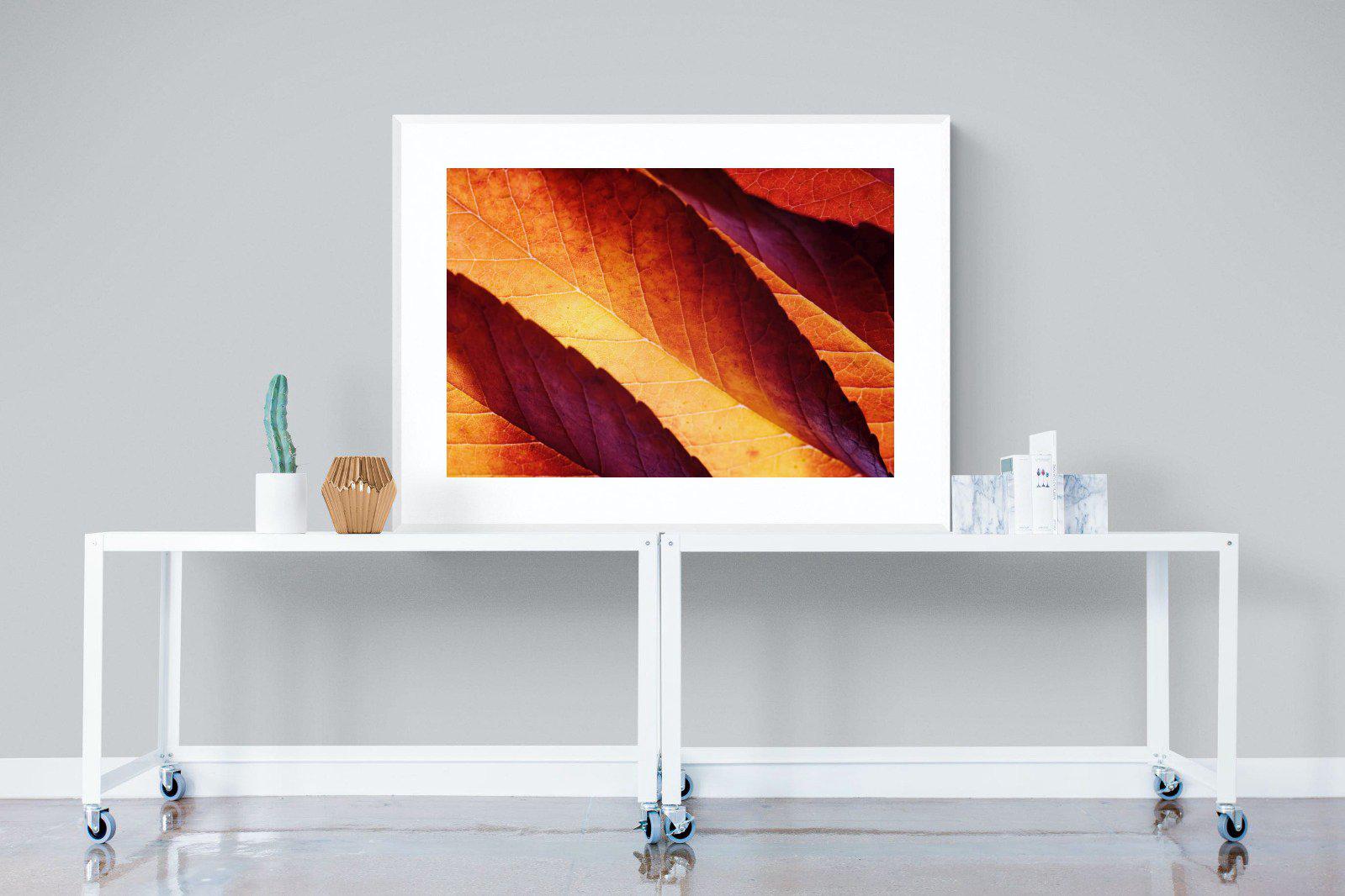 Scarlet Leaves-Wall_Art-120 x 90cm-Framed Print-White-Pixalot